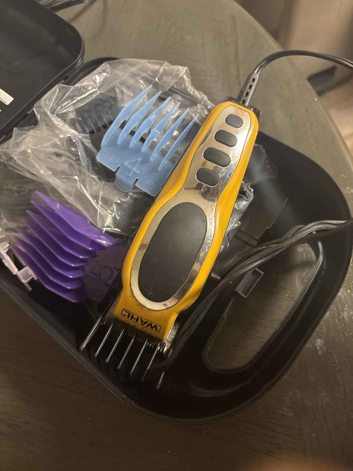 Clipper USA Color Pro Complete Haircutting Kit with Easy Color Coded Guide Combs - Corded Clipper for Hair Clipping & Grooming Men, Women, & Children - Model 79300-1001M customer photo 1