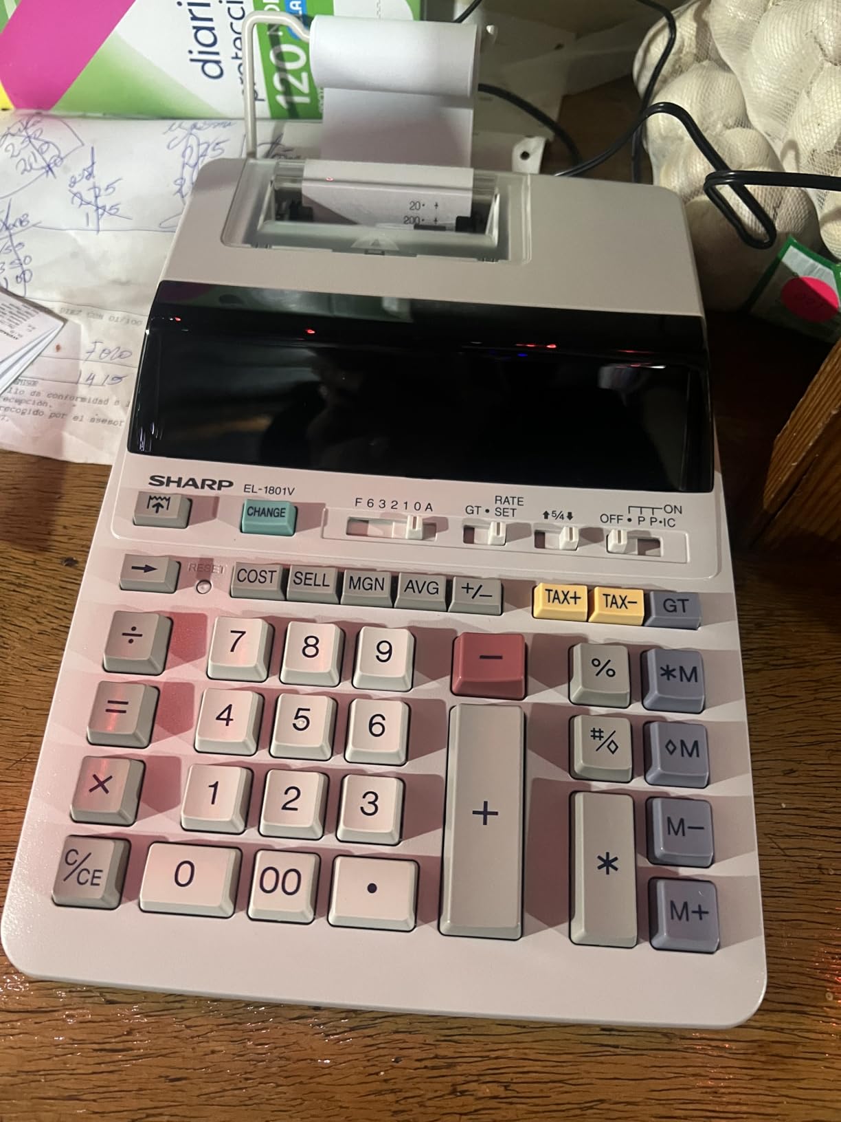 Sharp EL-1801V Ink Printing Calculator, 12-Digit LCD, AC Powered, Off-White, Ideal for Business & Office Use customer photo 1