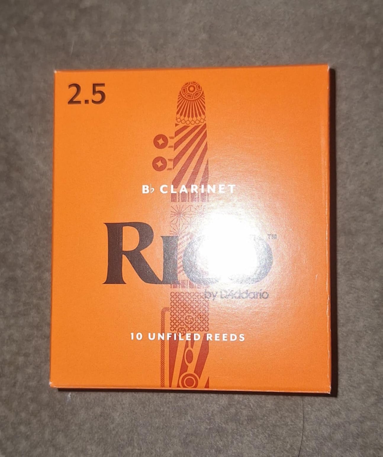 D'Addario Woodwinds, Rico Bb Clarinet Reeds, RCA1025, Strength 2.5, 10-pack customer photo 1