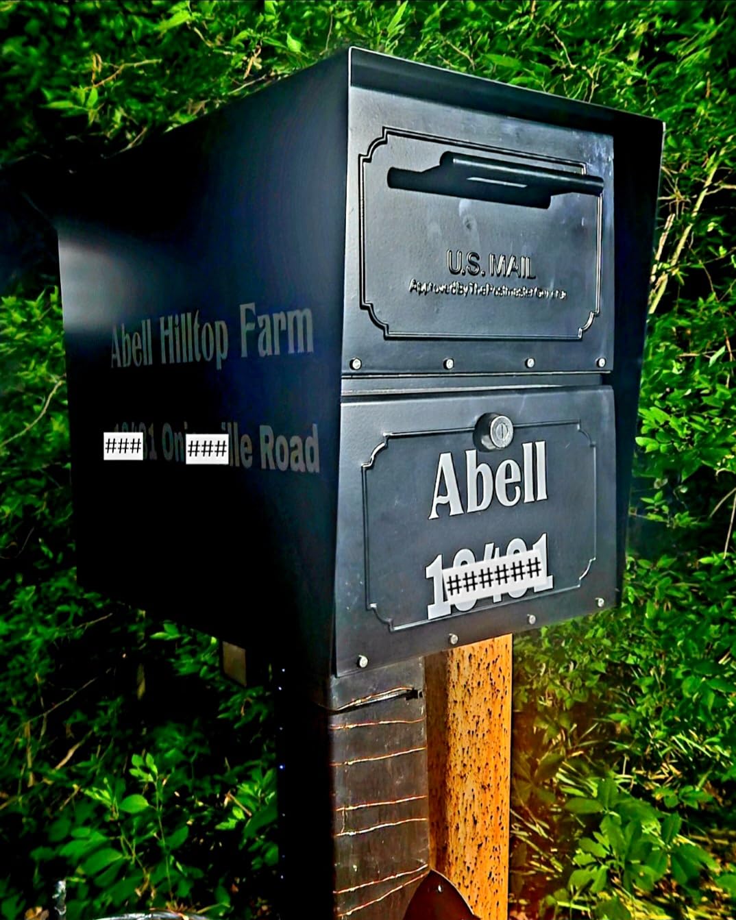 Architectural Mailboxes 6200B-10 Oasis Classic Locking Post Mount Parcel Mailbox with High Security Reinforced Lock, Black, 18.00 x 15.00 x 11.50 inches customer photo 2
