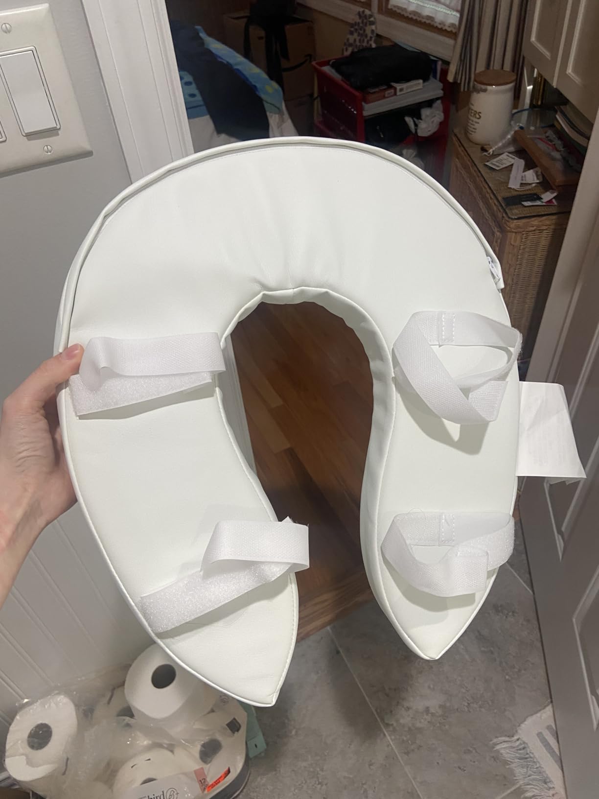 Briggs Healthcare Vinyl Cushion Toilet Seat, 4