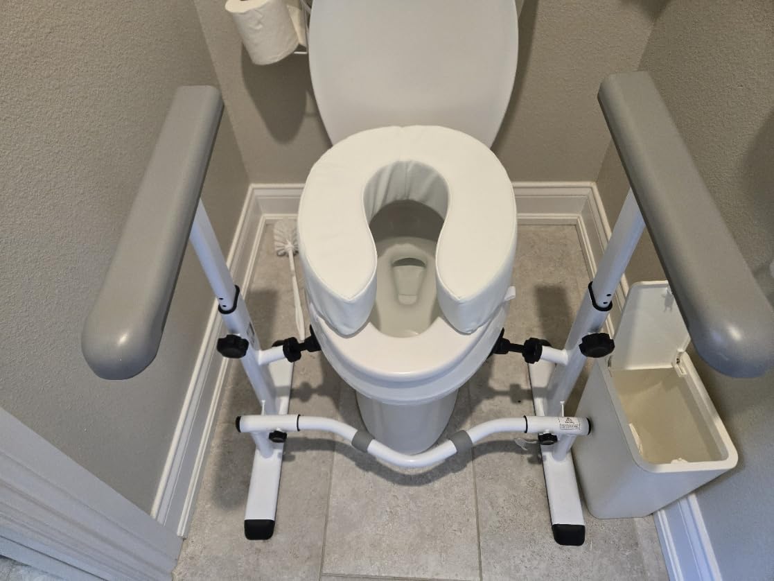 Briggs Healthcare Vinyl Cushion Toilet Seat, 4