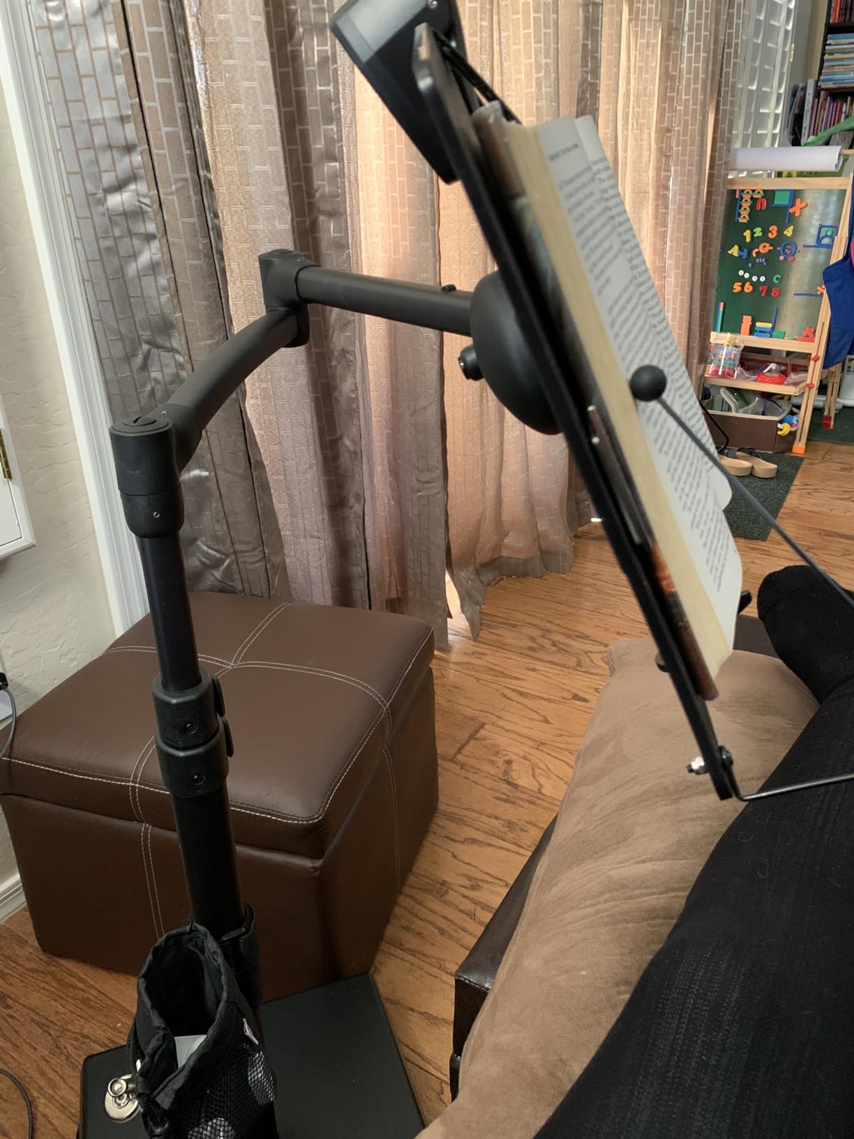 LEVO G2 Book Holder Floor Stand with Rolling Base - Our Premium Adjustable Reading Station on Wheels for Bed, Couch, or Recliner - Ergonomic Hands-Free Page Support for Heavy Novels and Textbooks customer photo 1