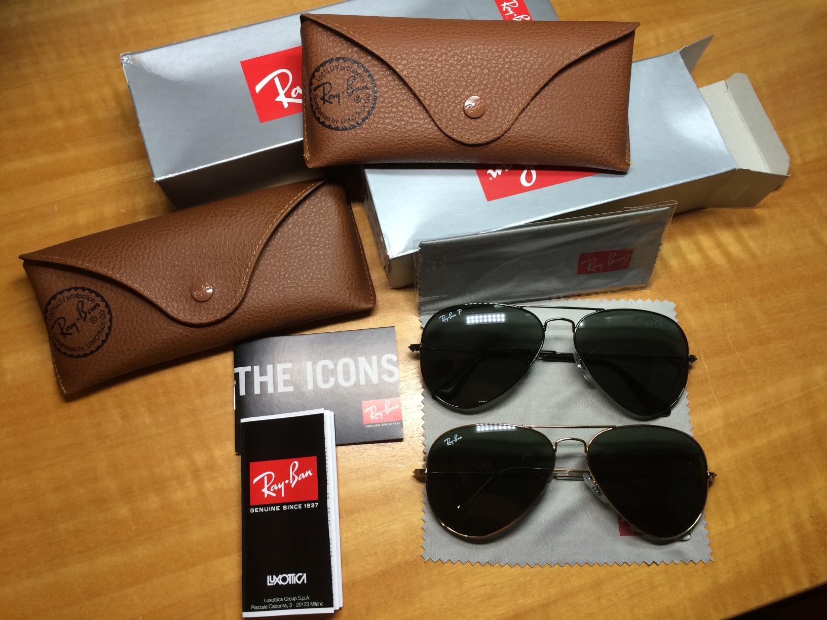 Ray-Ban RB3025 Classic Polarized Aviator Sunglasses customer photo 2