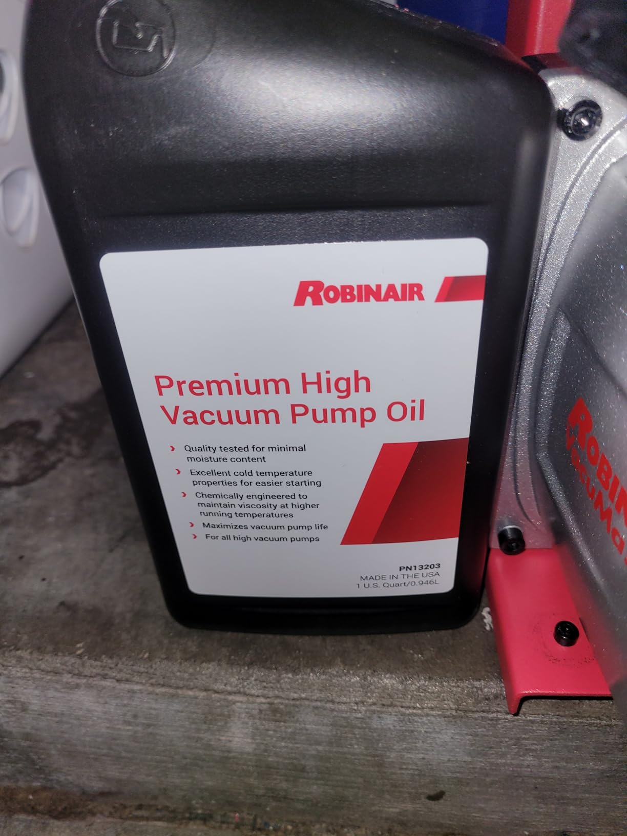 Robinair 15500 VacuMaster Economy Vacuum Pump for Air Conditioning and Refrigeration Service; 2-Stage Pump, 5 CFM Free Air Displacement, 1/3HP 115V/60HZ Motor, 35 Micron Rating customer photo 1