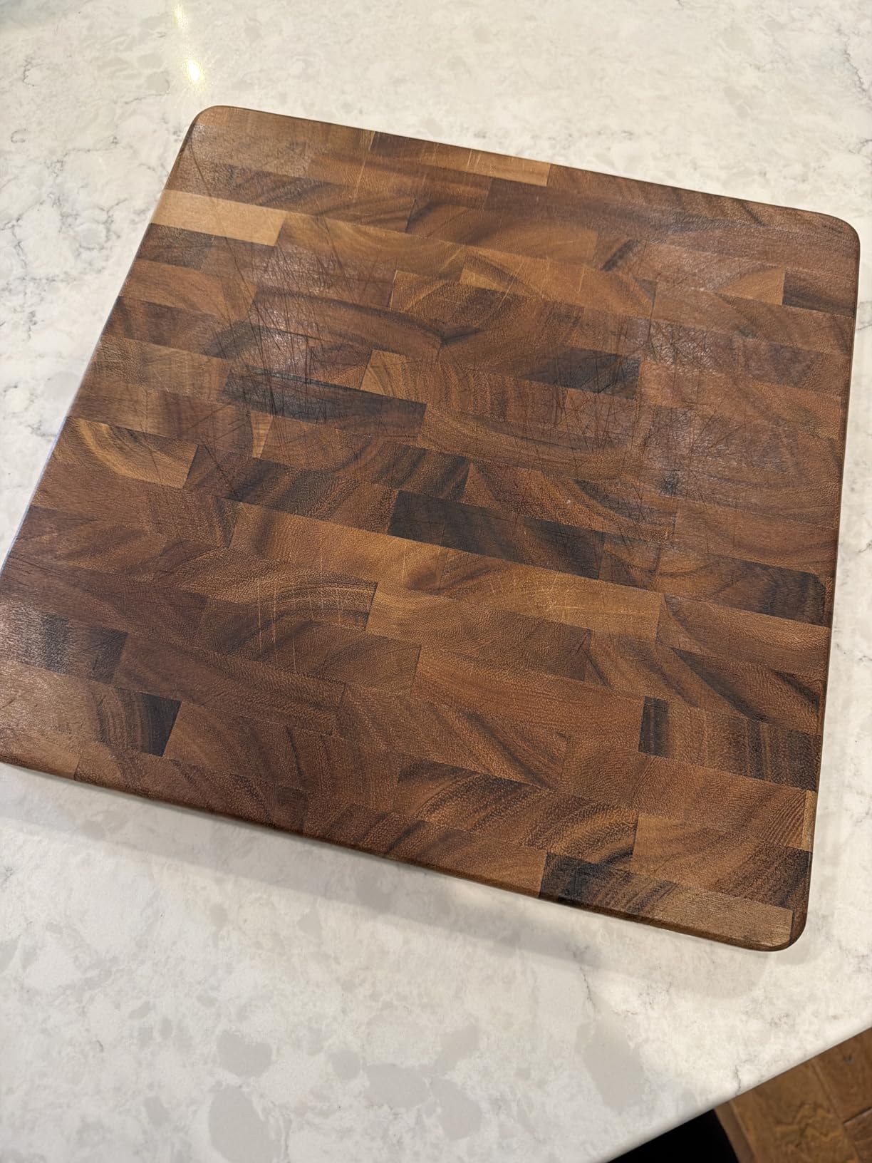 Ironwood Gourmet 28218 Square Charleston End Grain Chef's Board , Acacia Wood 14