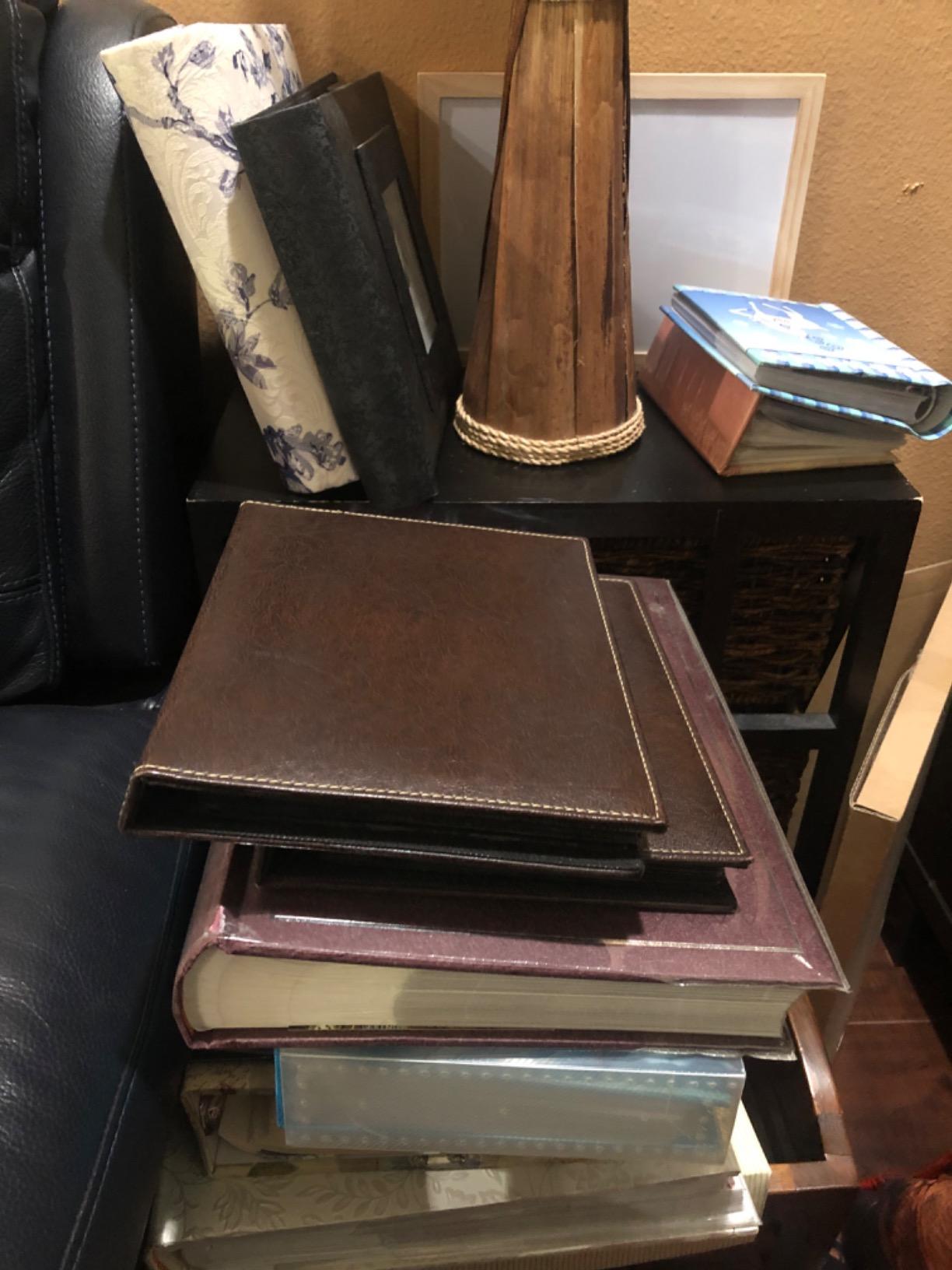 We R Memory Keepers 8.5x11 Navy Photo Album, Protect Memories and Photos, Soft, Acid-free Faux Leather, Classy Decorative Spine Label, Snag-free Rings, Includes 5 Page Protectors customer photo 2