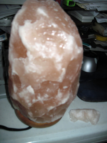 WBM Salt Lamp - USB Himalayan Salt Lamp with Touch Dimmer Control, Natural Pink Crystal, 5-7 lbs, Wooden Base, LED Bulb, Room Decor, Home Decor, Relaxation, Ambiance, Gift customer photo 1