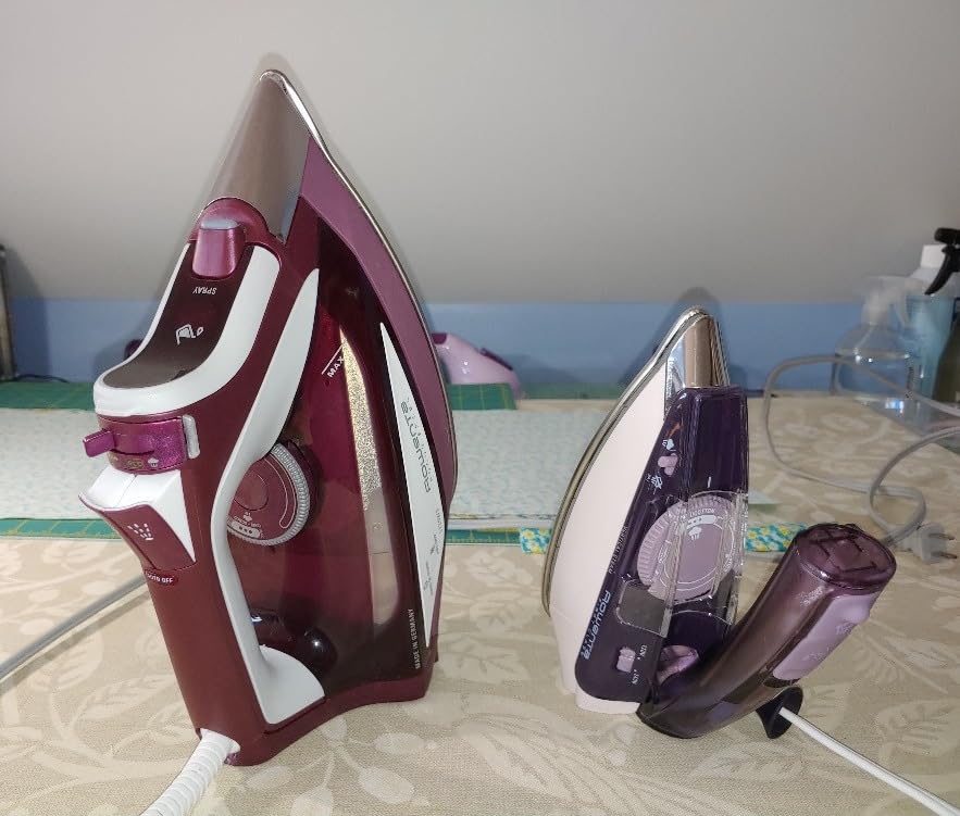 Rowenta Travel Iron, Pro Compact Stainless Steel Soleplate Hand Held Steamer Iron for Clothes, 200 Microsteam Holes, 1000 Watts Ironing, Fabric Steamer, Dual Voltage, Mini Iron, Purple, DA1560 customer photo 1