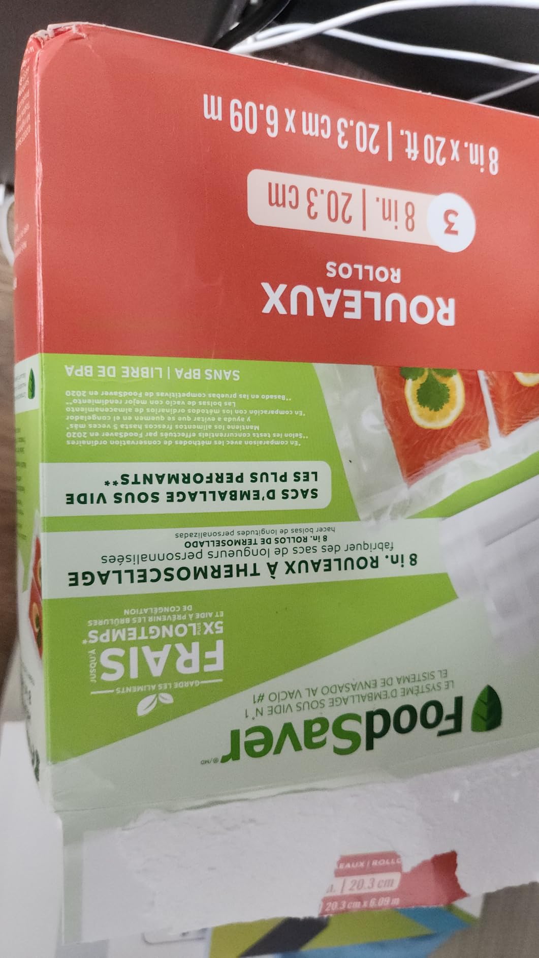 FoodSaver Custom Length Vacuum Sealer Bags Multipack, 5 Count Rolls for Airtight Food Storage and Sous Vide - Compatible with FoodSaver, 8 (2 Pack) and 11 (3 Pack) customer photo 2