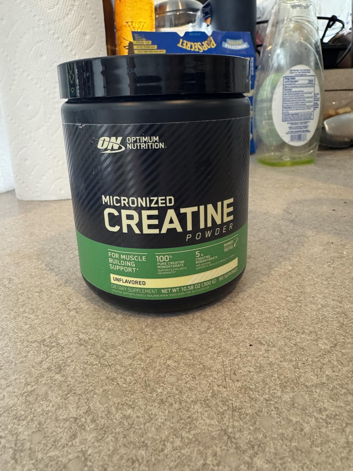 Optimum Nutrition Micronized Creatine Monohydrate Powder, Unflavored, 60 Servings, 300 Grams (Packaging May Vary) customer photo 1