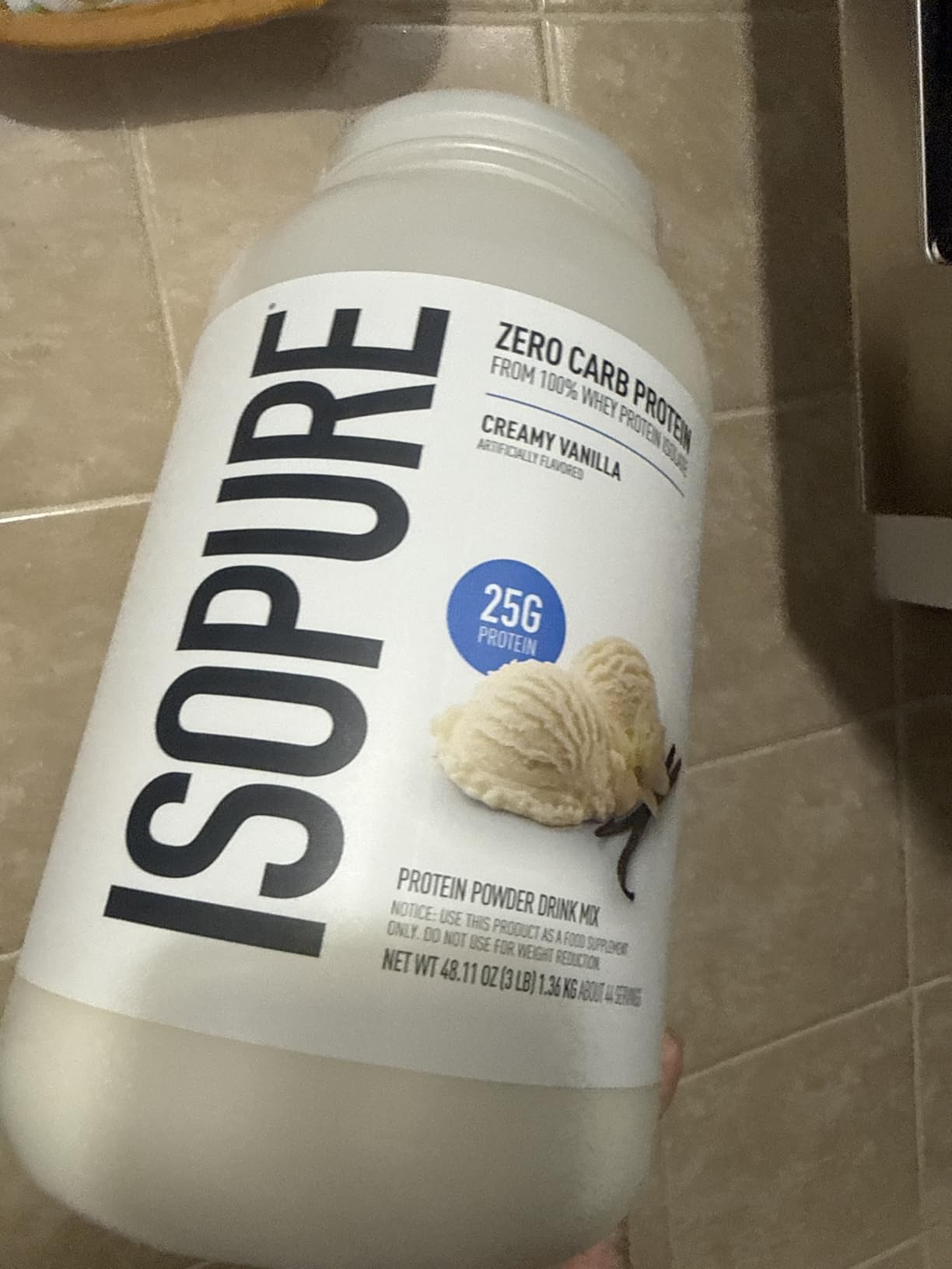 Isopure Zero Carb 100% Pure Whey Isolate Protein Powder, Lactose Free, Gluten Free, with Vitamins, Creamy Vanilla, 25g Protein Per Serving, 1 Lb, 15 Servings (Packaging May Vary) customer photo 2