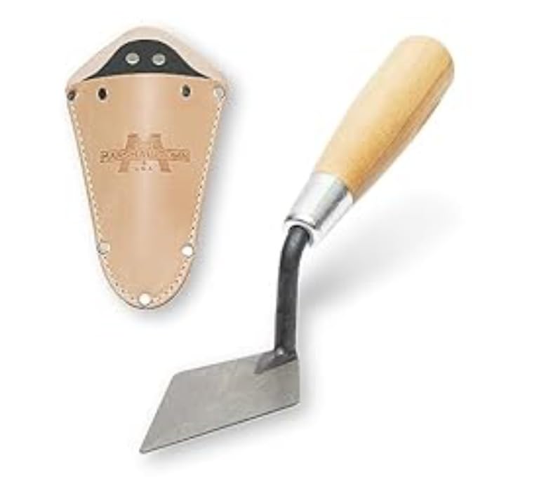 MARSHALLTOWN Archaeology Pointing Trowel, 4 x 2 Inch, Wood Handle, Leather Holster, London Style, Made in the USA, ATH114S customer photo 1
