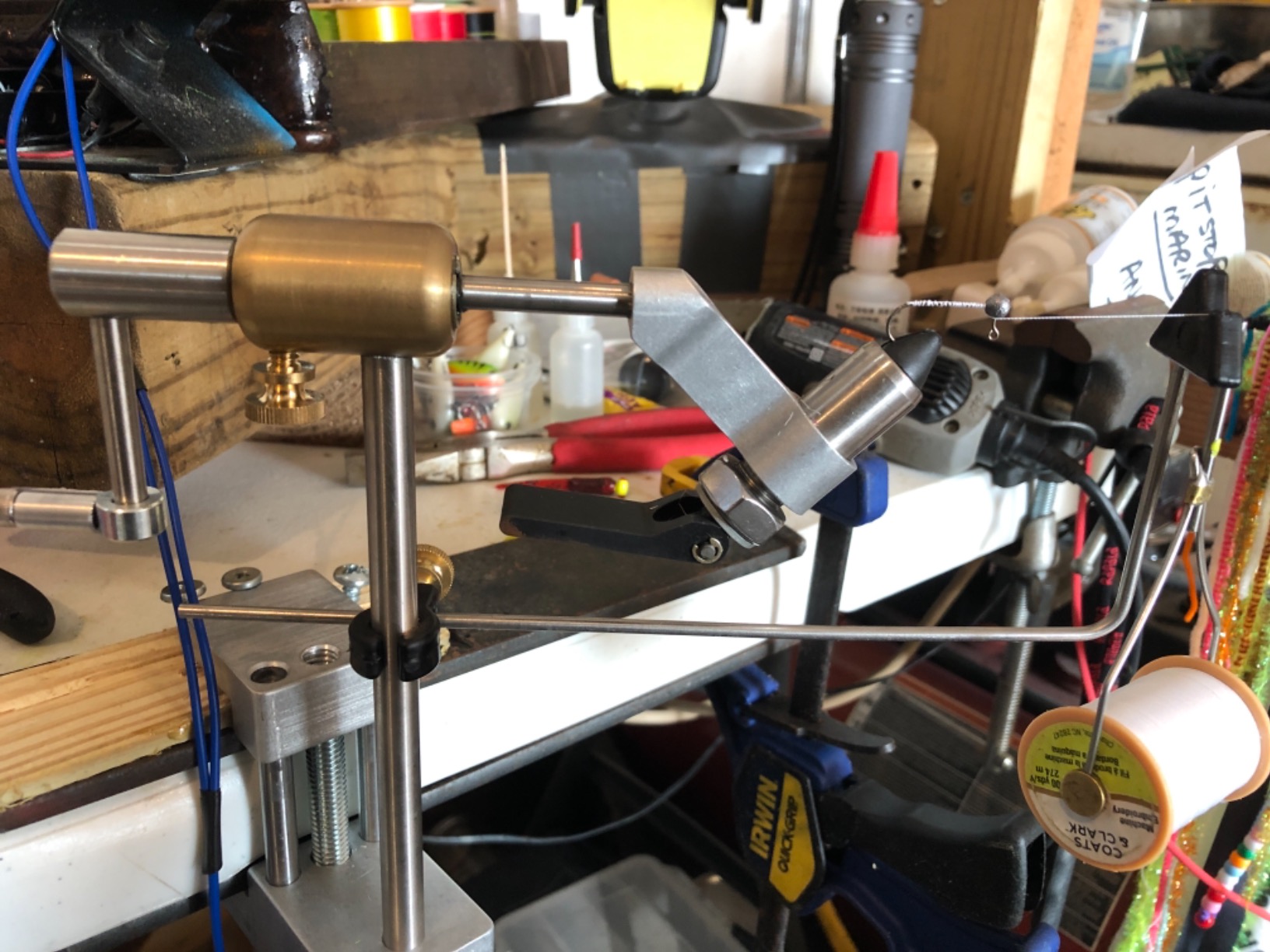 Rotary Fly Tying Vise - Peak Fishing Vise With C-Clamp Mount customer photo 1