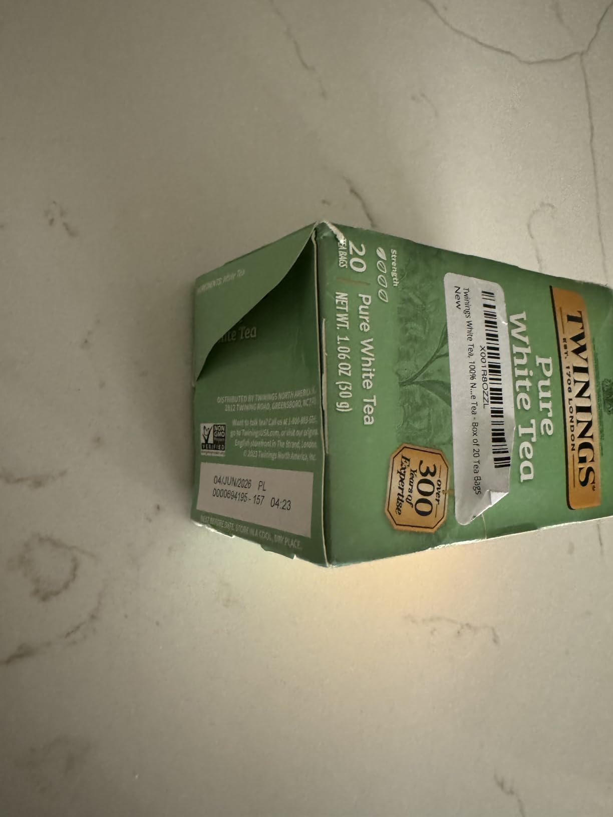 Twinings Pure White Tea Individually Wrapped Bags, 20 Count customer photo 1