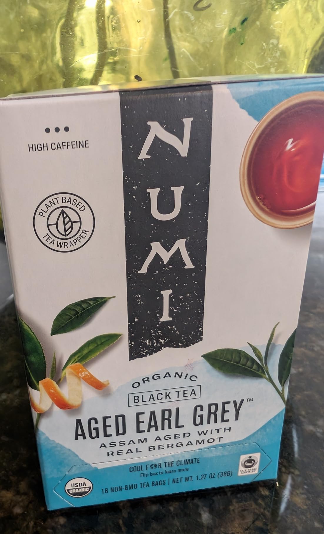 Numi Organic Aged Earl Grey Tea | 54 Black Tea Bags | Assam Black Tea with Real Bergamot | Caffeinated customer photo 1