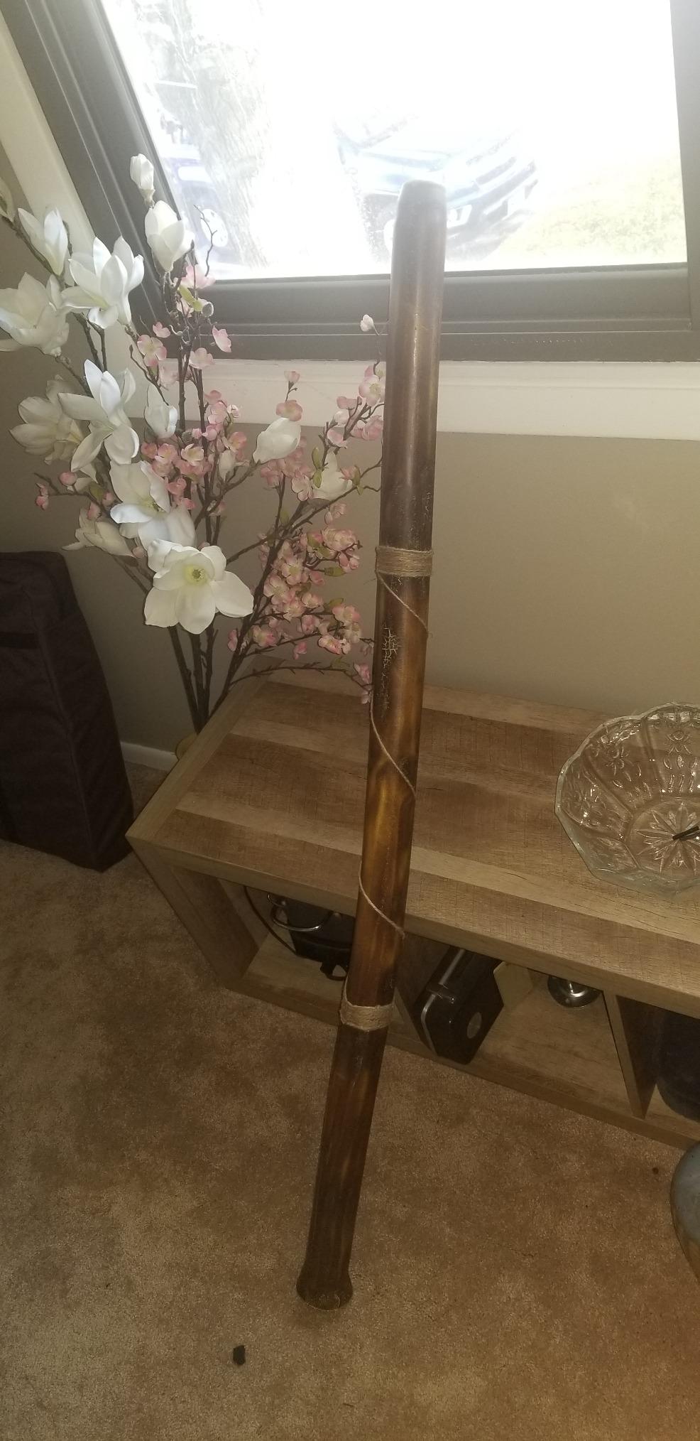 Hand-Crafted Modern Didgeridoo Instrument - Beeswax Mouthpiece, Durable and Lightweight, Ideal for Beginners - Key of C Ohm, Includes Free Mouthpiece and Playing Instructions customer photo 2