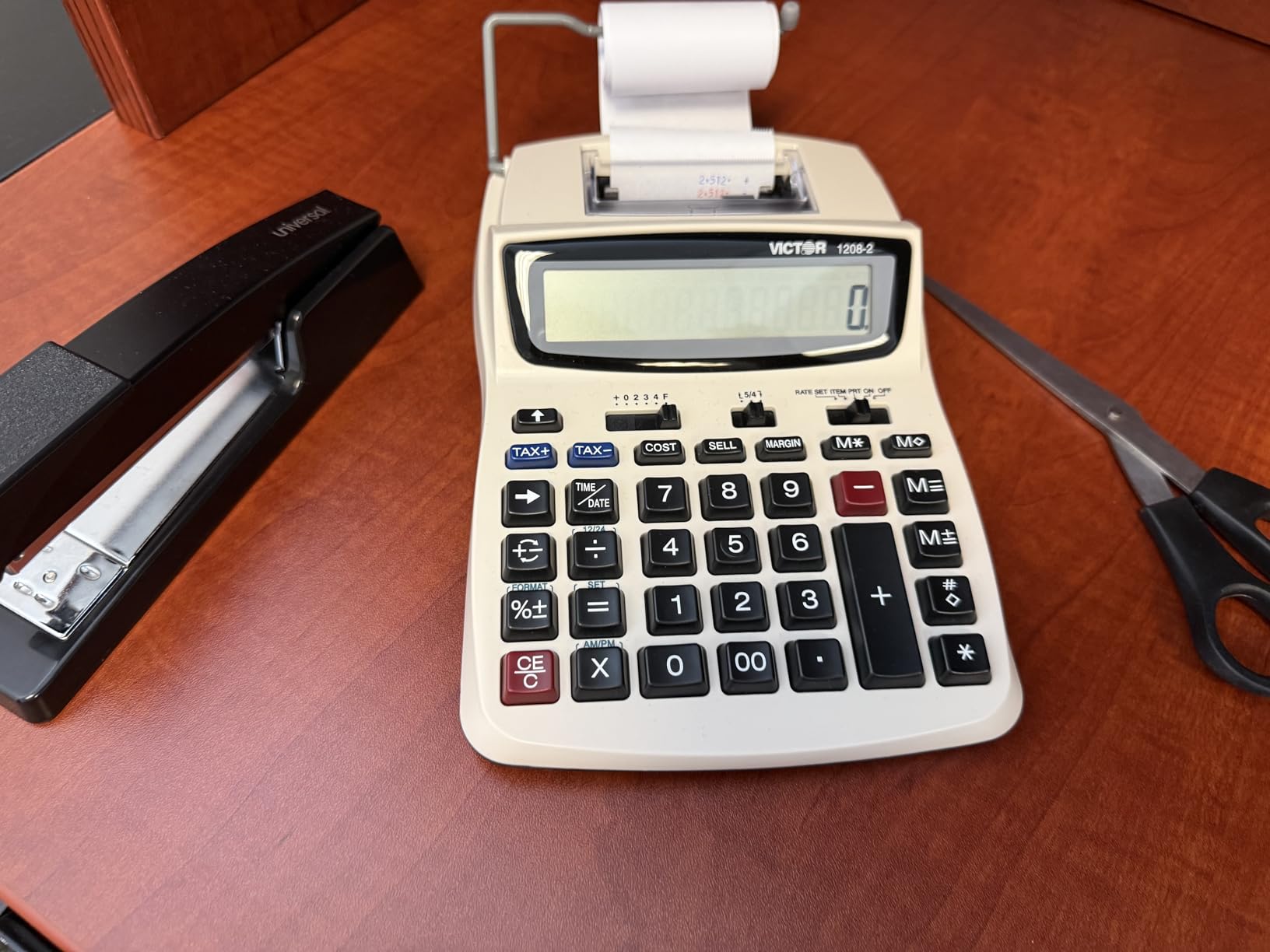 Victor Printing Calculator, 1208-2 Compact and Reliable Adding Machine with 12 Digit LCD Display, Battery or AC Powered, Includes Adapter customer photo 2