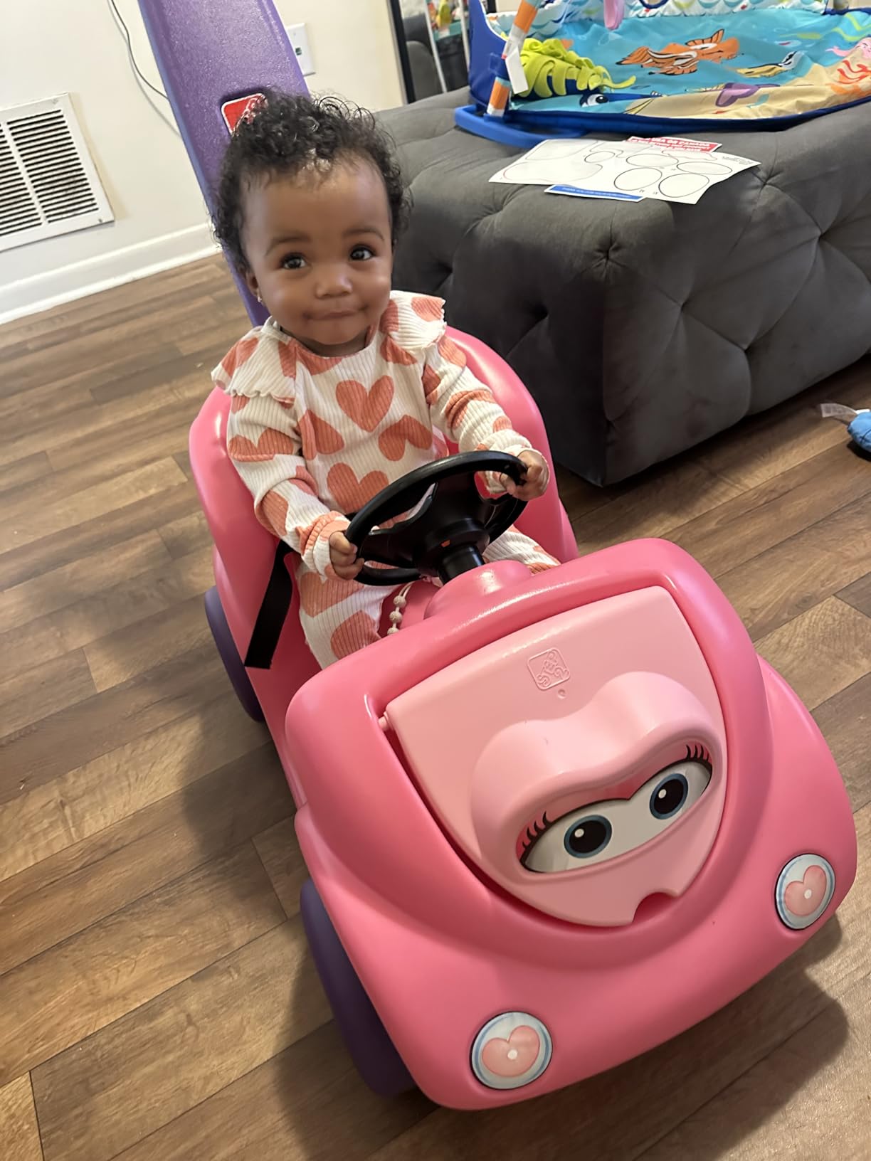 Step2 Push Around Buggy Kids Push Car, Ride On Car with Seat Belt and Horn, Toddlers Ages 18 Months - 3 Years Old, Max Weight 50 lbs., Easy Storage, Ideal Stroller Substitute, Red customer photo 2