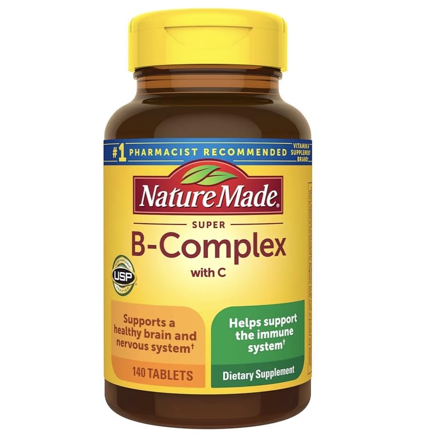 Nature Made Super B Complex with Vitamin C & Folic Acid, B Complex Vitamins for Women and Men, Dietary Supplement for Immune Support, 140 Tablets, 140 Day Supply customer photo 1