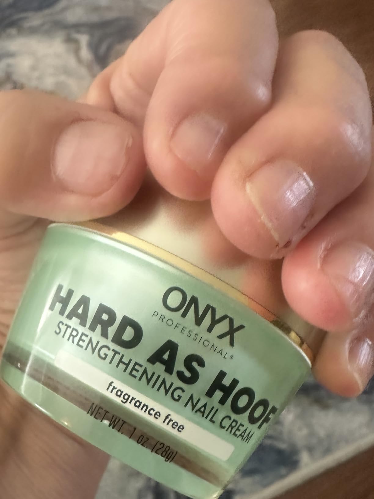 Onyx Professional Hard as Hoof Nail Strengthening Cream, Island Coconut Scent - Nail Growth and Conditioning Cuticle Cream Stops Splits, Chips, Cracks & Strengthens Nails, 1 oz customer photo 1