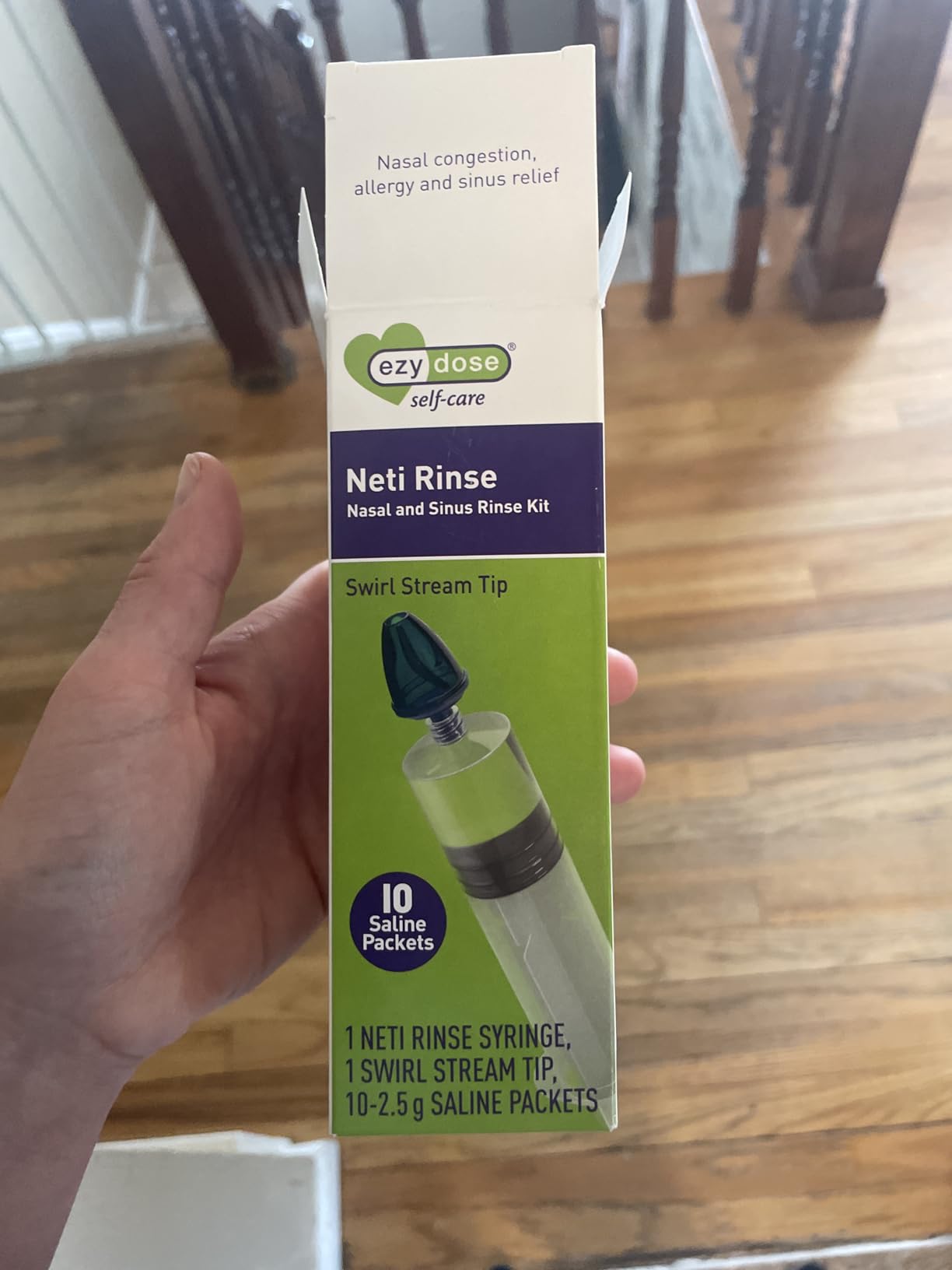 EZY DOSE Sinus and Allergy Relief Syringe, Nose Rinse Kit for Home or Travel, Nasal Irrigation for Sinus Pressure and Congestion Relief, Easy to Use, Includes 10 Saline Packets, BPA Free customer photo 2