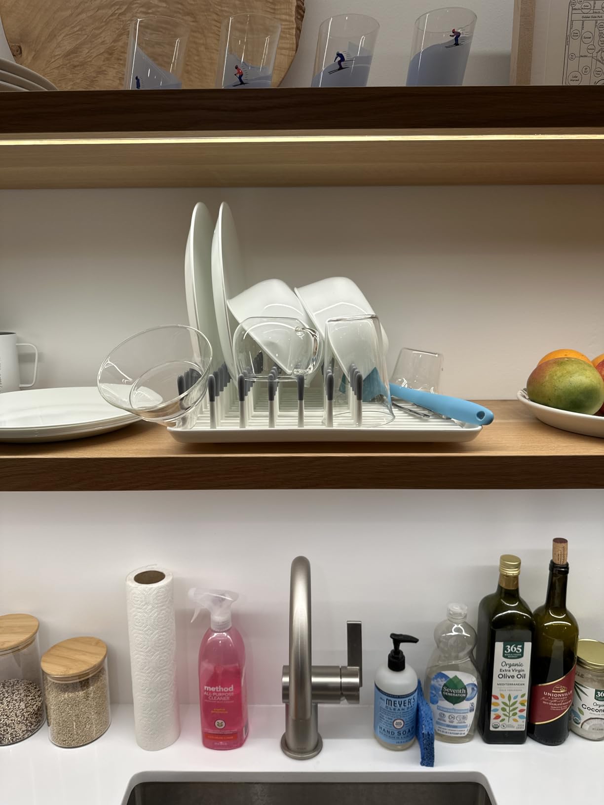 OXO Good Grips Compact Dish Rack, Biscuit, 13-3/4