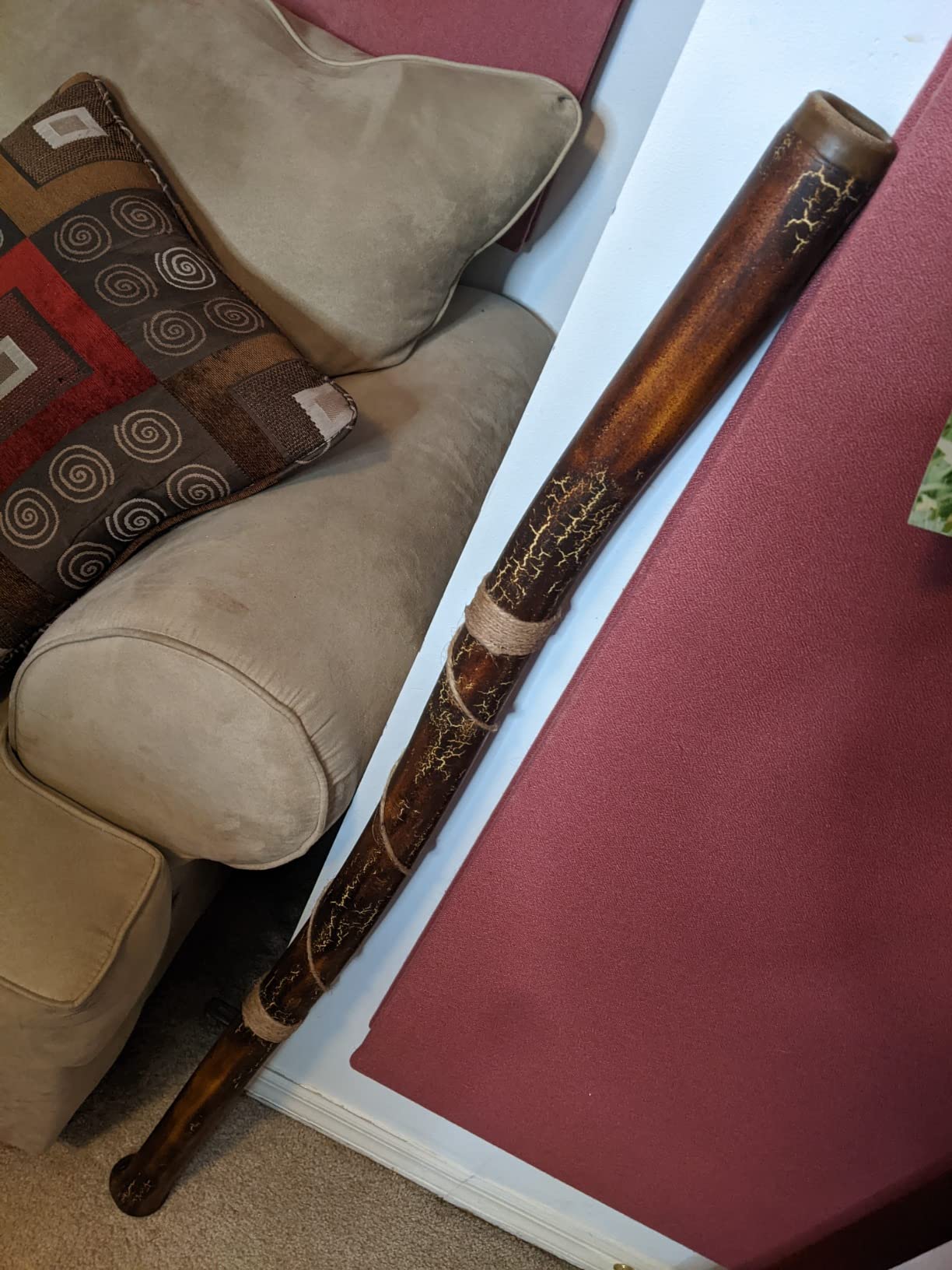 World Percussion USA Modern Didgeridoo Instrument - Hand-fired with Beeswax Mouthpiece, Durable and Lightweight, Ideal for Beginners - Key of D customer photo 2