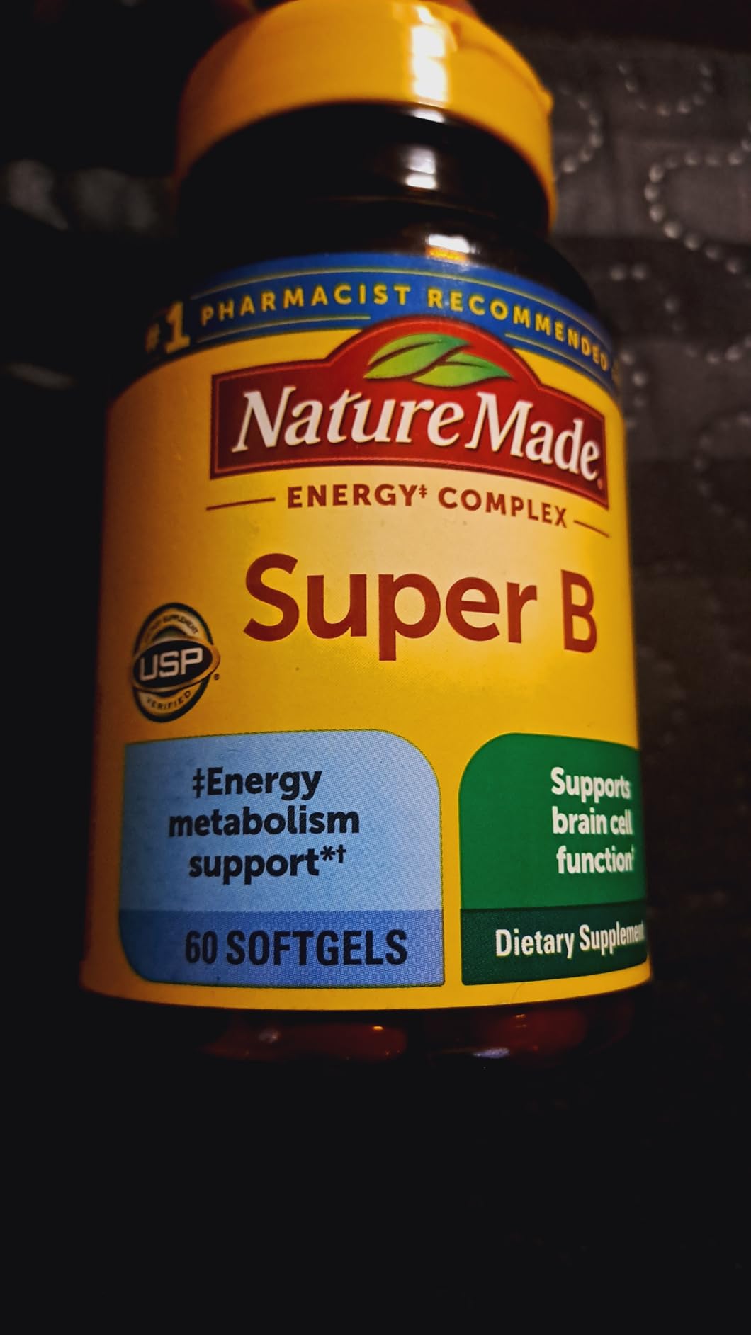 Nature Made Super B Complex Vitamins for Women and Men, Dietary Supplement for Energy Metabolism Support, Super Vitamin B Complex, 60 Softgels, 60 Day Supply customer photo 1