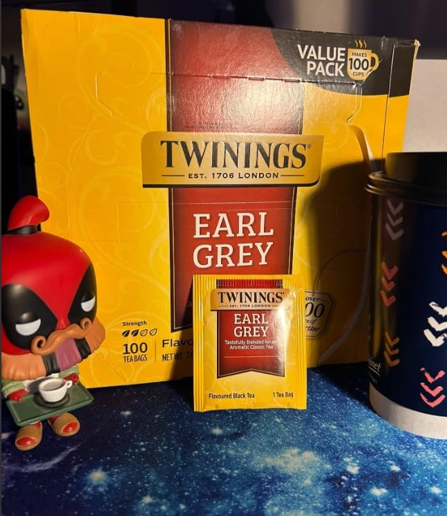 Twinings Earl Grey Black Tea Individually Wrapped Bags, 100 Count (Pack of 1), Flavoured with Citrus & Bergamot, Caffeinated, Enjoy Hot or Iced, 100 Teabags customer photo 2