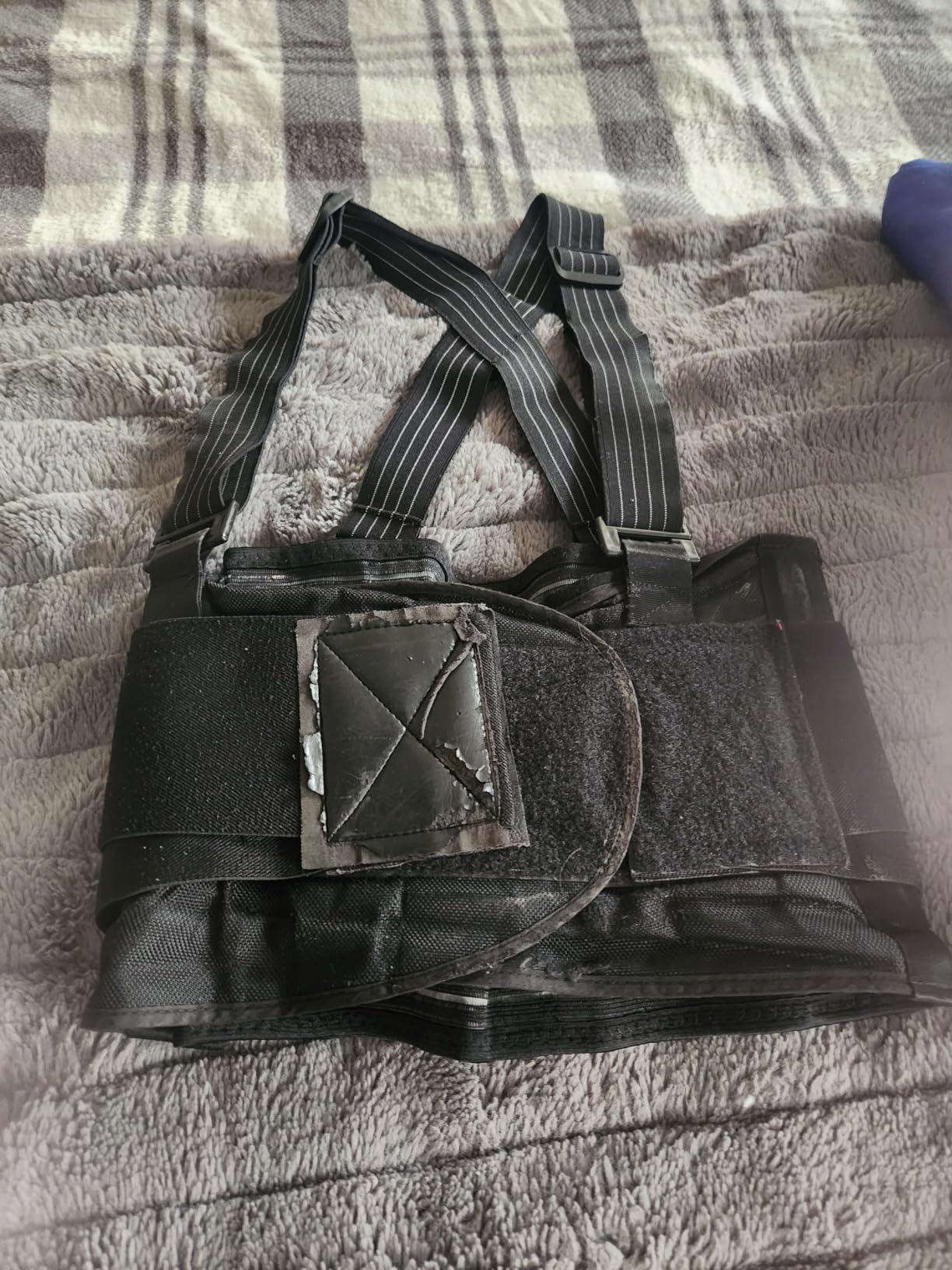 NeoTech Care Back Brace with Suspenders for Work - Industrial Lifting Safety, Elastic Compression, Hook & Loop Closure customer photo 1