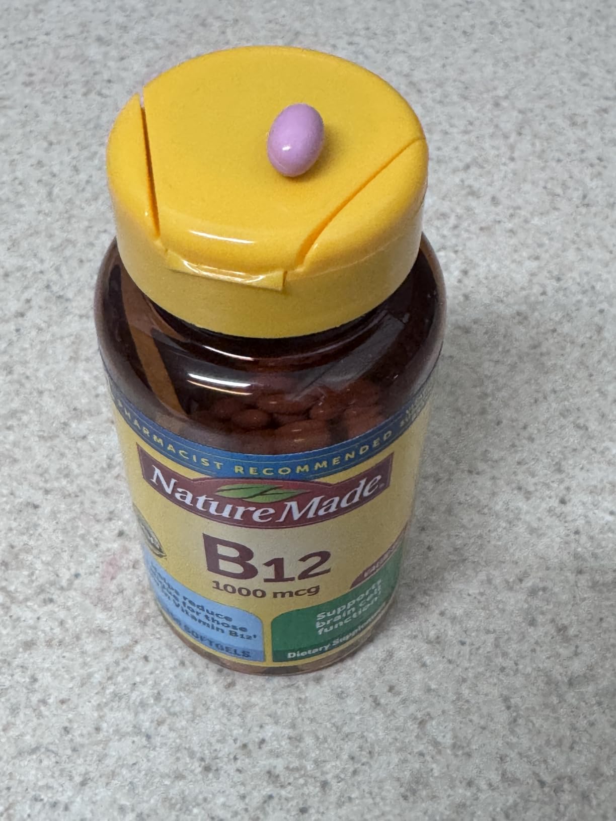 Nature Made Vitamin B12 1000 mcg, Dietary Supplement for Energy Metabolism Support, B12 Vitamins 1000 mcg, 150 Softgels, 150 Day Supply customer photo 1