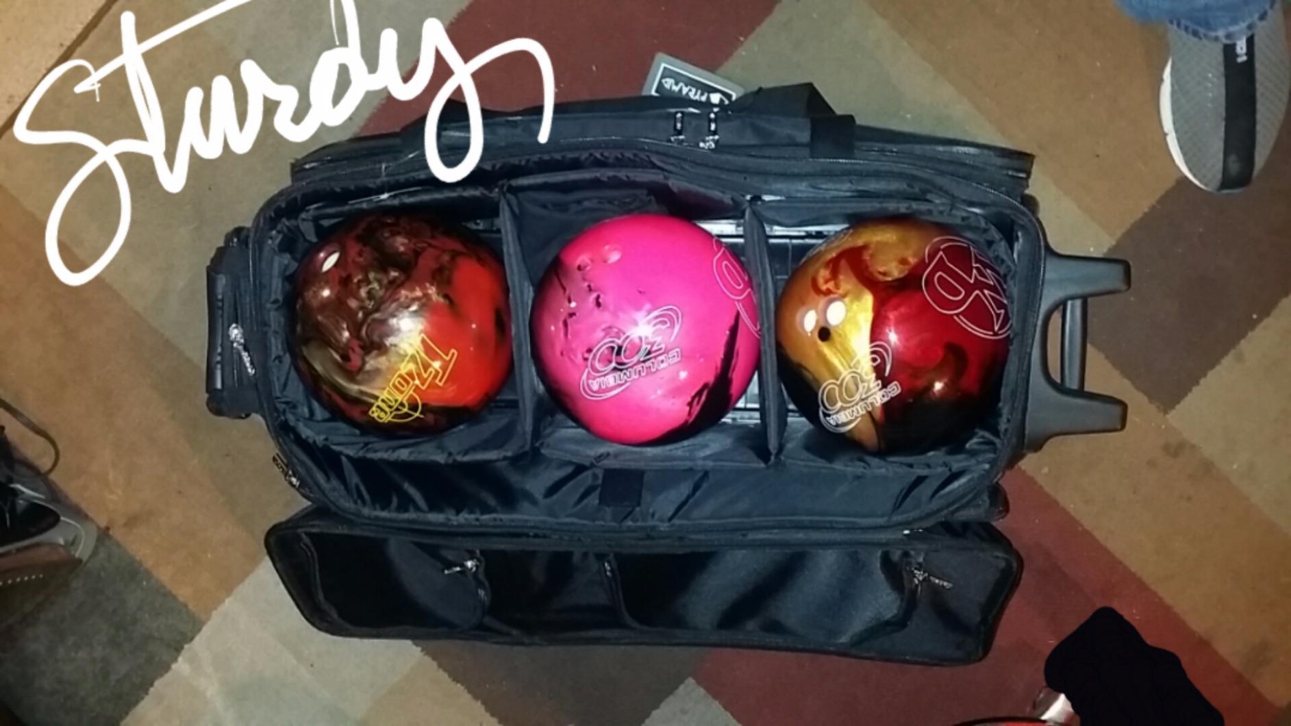 Pyramid Path Triple Premium Deluxe Roller Bowling Bag With Extra Large Separate Shoe Compartment customer photo 2