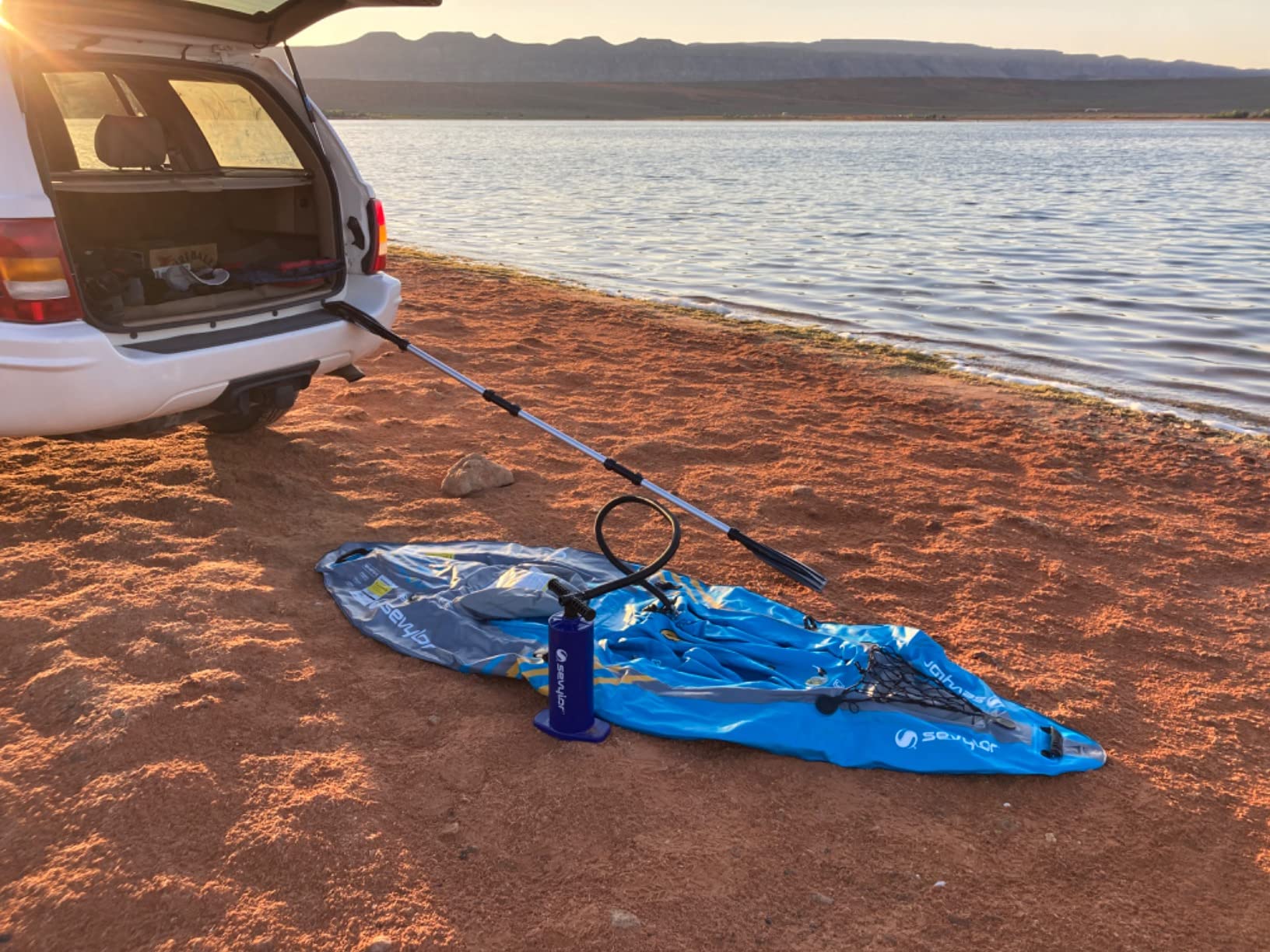 Sevylor QuickPak K1 1-Person Inflatable Kayak, Kayak Folds into Backpack with 5-Minute Setup, 21-Gauge PVC Construction; Hand Pump & Paddle Included customer photo 1