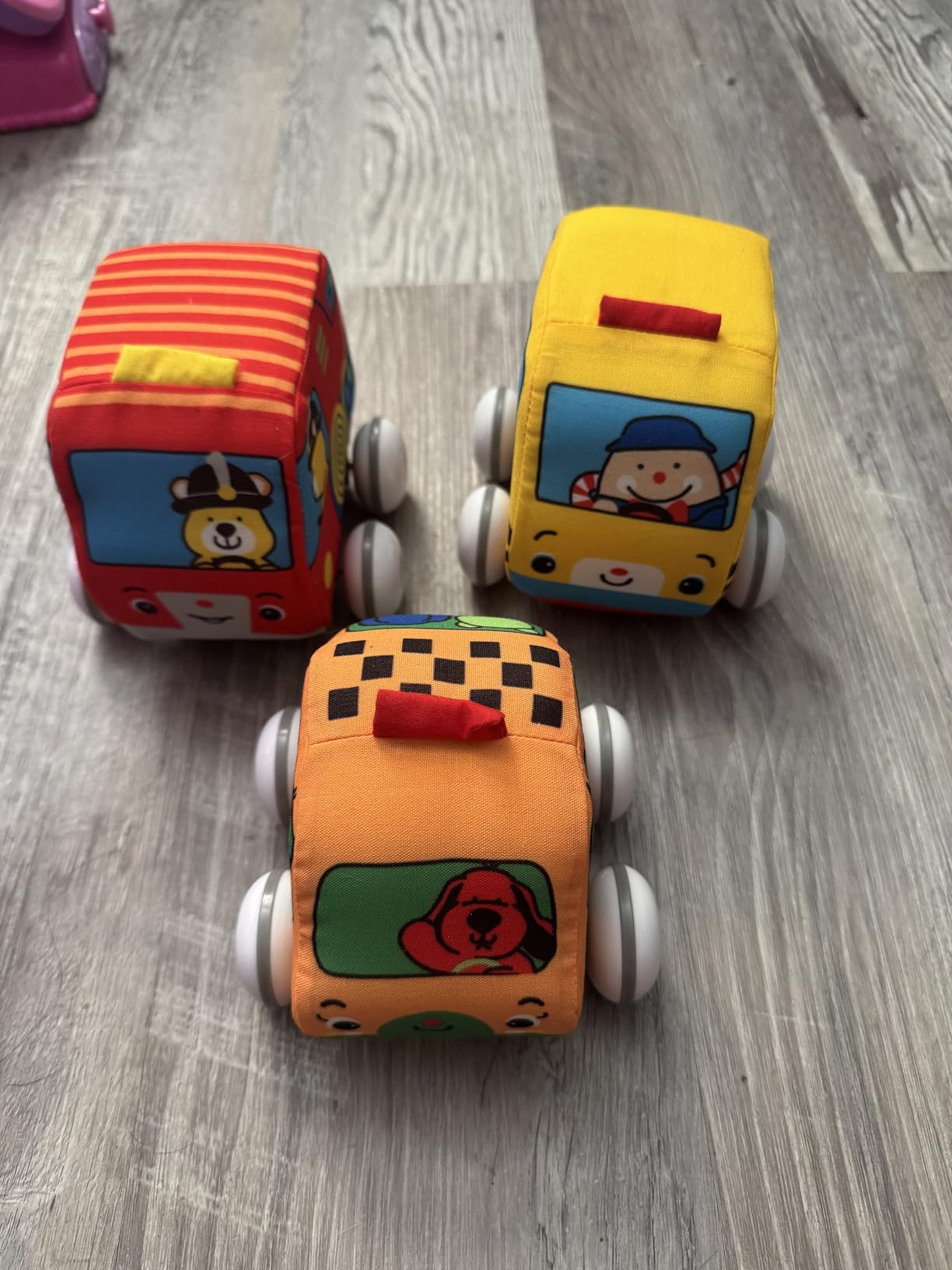 Melissa & Doug K's Kids Pull-Back Town Vehicle Set - Baby Toys Set with 4 Soft Toy Cars and Trucks, Surface Washable with Removable Wheels, Learning Toys for Babies and Toddlers customer photo 2