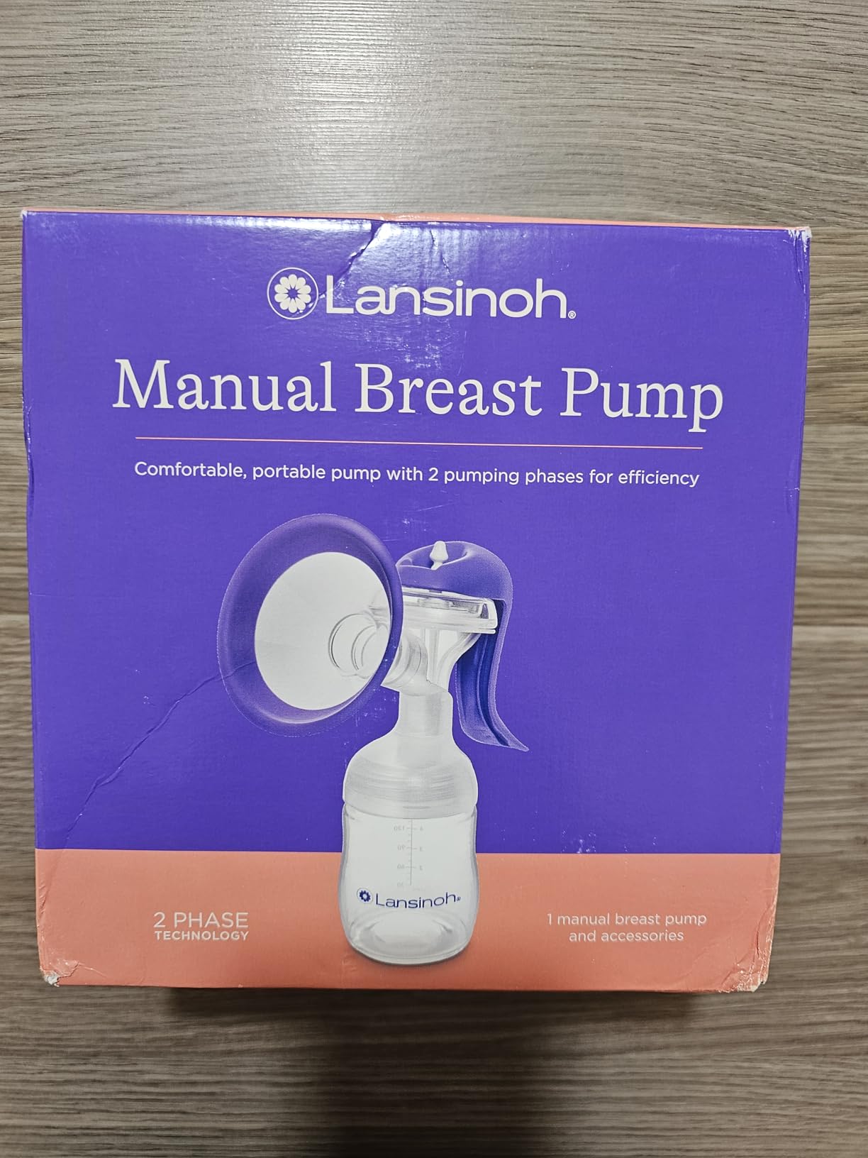 Lansinoh Manual Breast Pump, Breast Feeding Hand Pump with Comfortable Flange, Includes 5oz Baby Bottle with Slow Flow Nipple, Breastfeeding Essentials customer photo 1