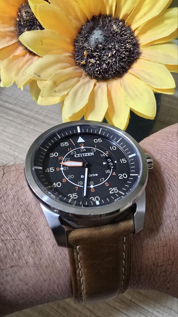 Citizen Men's Eco-Drive 3-Hand Date Avion Watch with Leather Strap customer photo 1