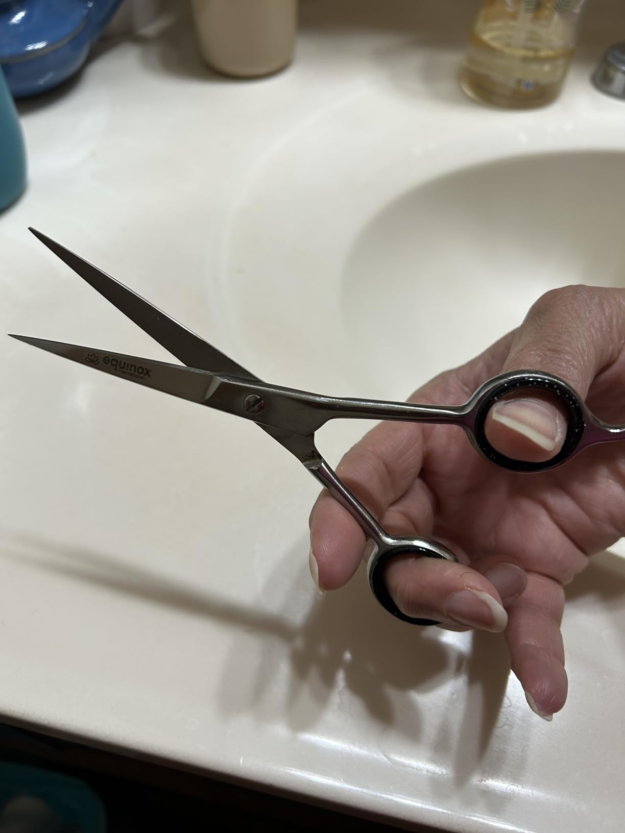 Equinox Professional Razor Edge Series Barber Hair Cutting Scissors - Japanese Stainless Steel Salon Scissors - 6.5 Overall Length - Fine Adjustment Tension Screw - Premium Shears for Hair Cutting customer photo 1