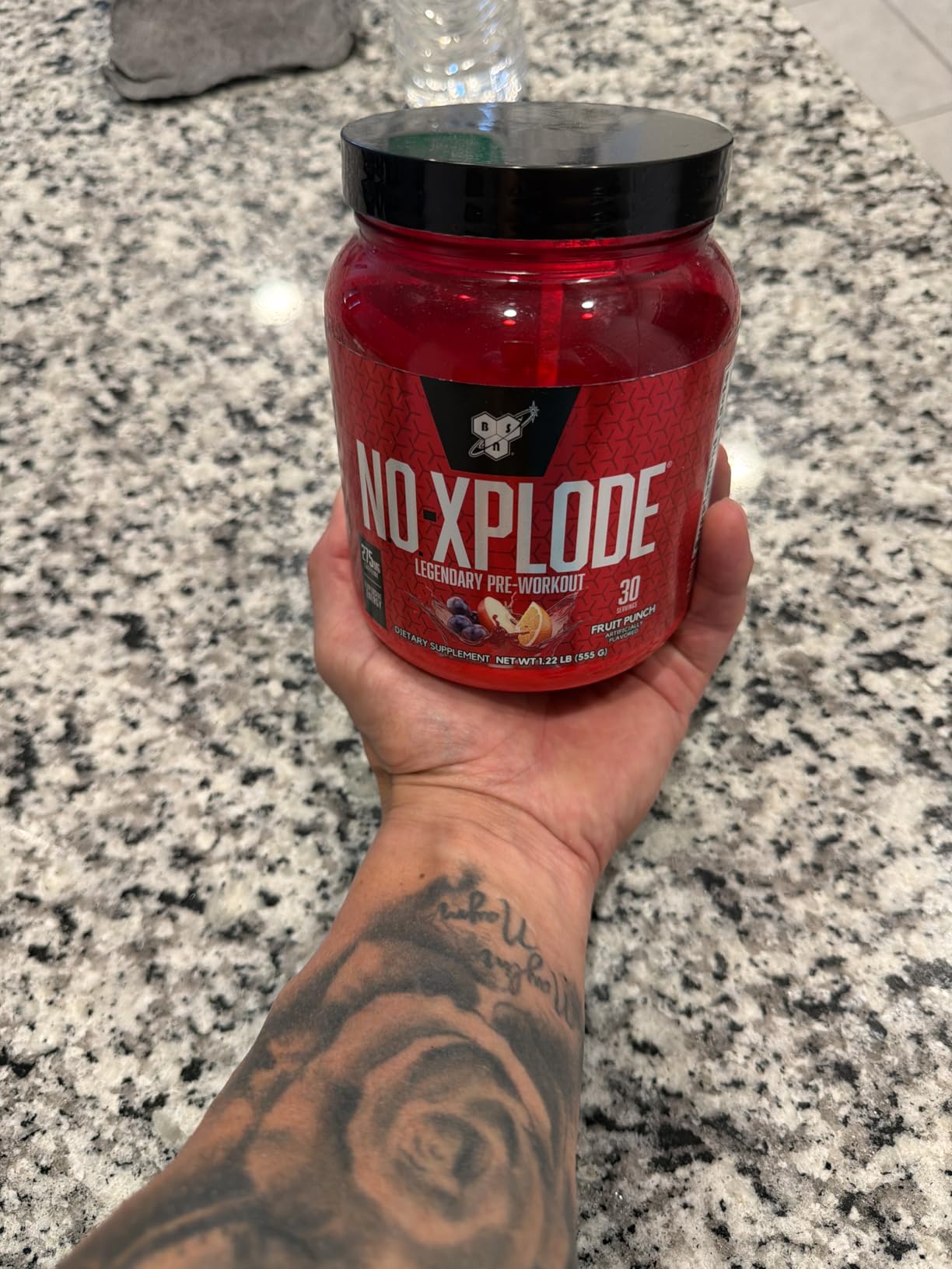 BSN N.O.-XPLODE Pre Workout Powder, Energy Supplement for Men and Women with Creatine and Beta-Alanine, Fruit Punch, 30 Servings, 1.2 Pound (Packaging May Vary) customer photo 2