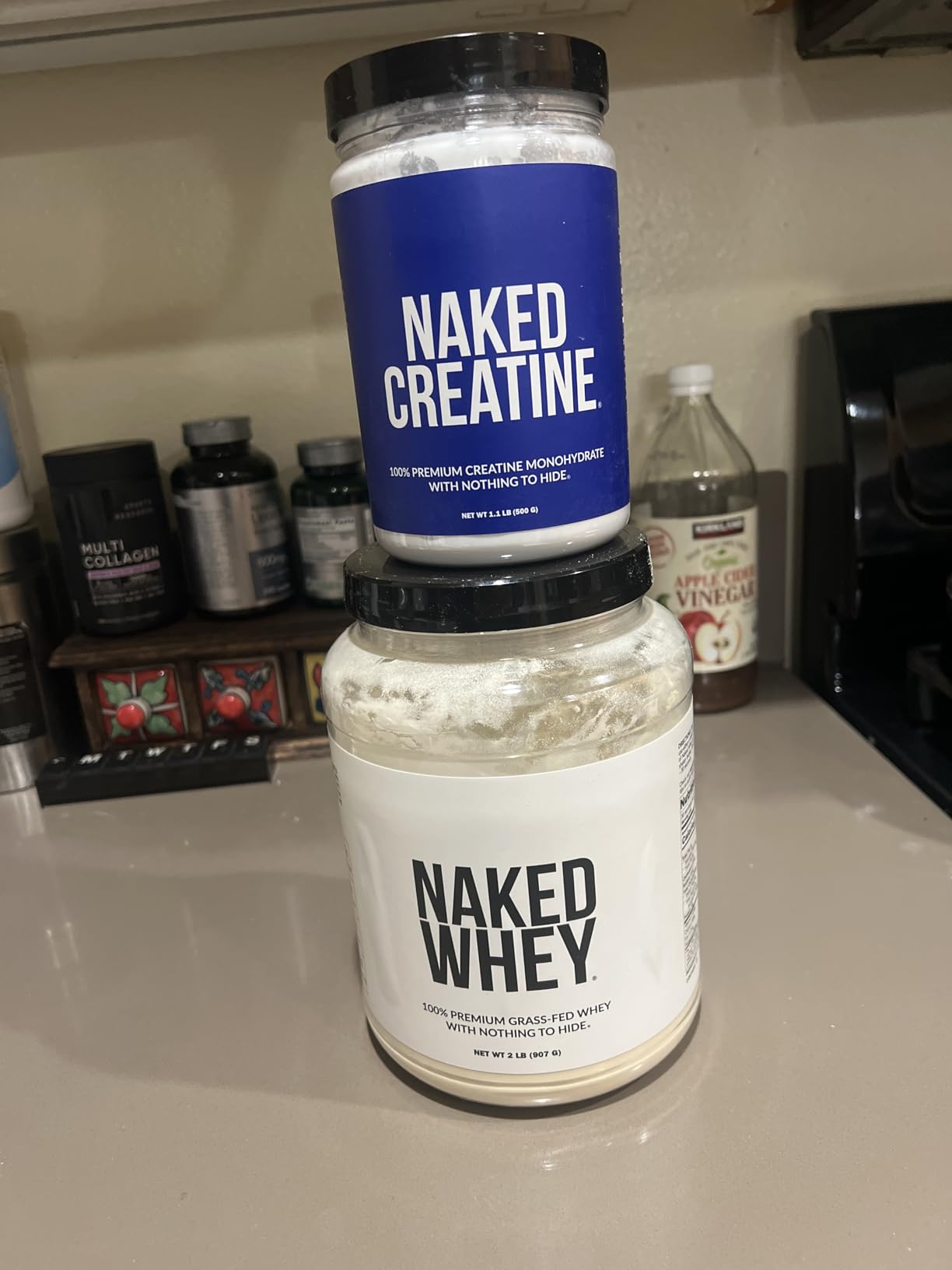 NAKED Whey 2LB 100% Grass Fed Whey Protein Powder - Only 1 Ingredient, Unflavored Whey Protein, NSF Certified, Undenatured, Gluten Free, Soy Free, No GMOs, No Preservatives customer photo 1