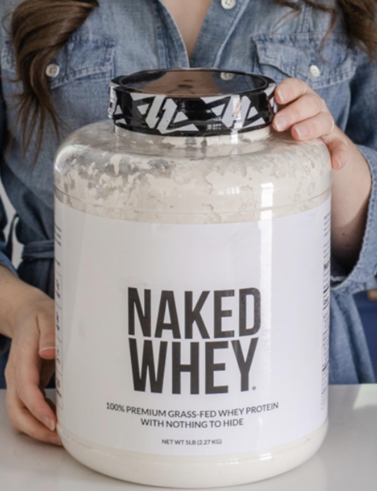 NAKED Whey 2LB 100% Grass Fed Whey Protein Powder - Only 1 Ingredient, Unflavored Whey Protein, NSF Certified, Undenatured, Gluten Free, Soy Free, No GMOs, No Preservatives customer photo 2