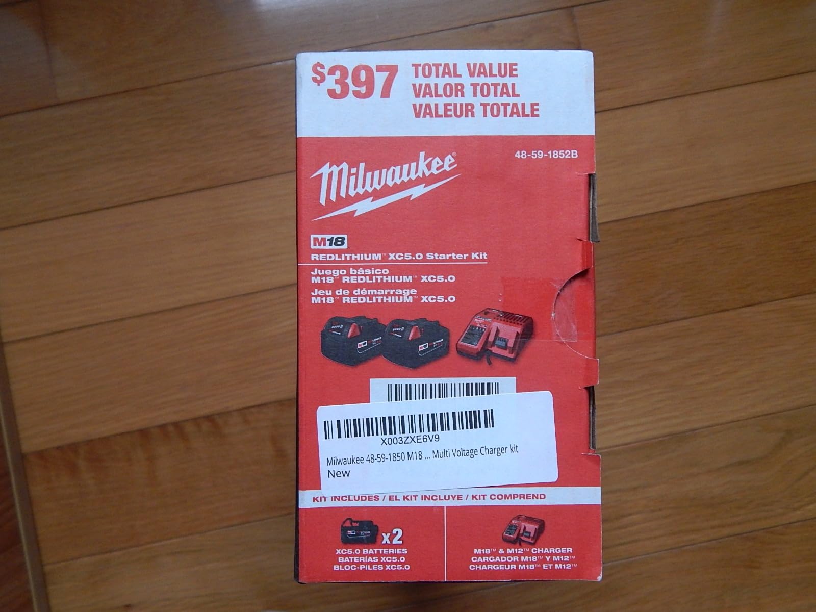 Milwaukee 48-59-1850 M18 RED LITHIUM XC 5.0 Ah Batteries (2) + 48-59-1812 M12 and M18 Multi Voltage Charger kit customer photo 2