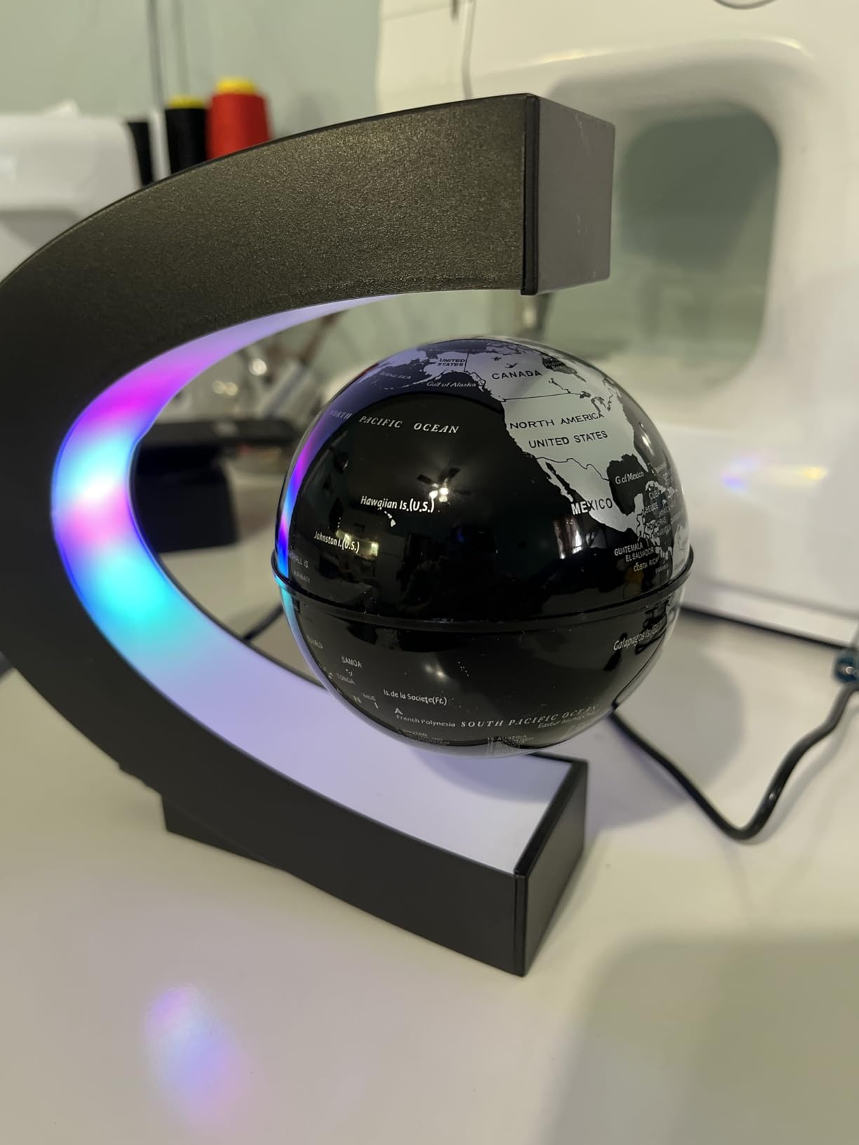 Magnetic Levitating Globe with LED Light, Cool Tech Gift for Men Father Boys and Girls, Floating Globes World Desk Gadget Decor customer photo 1