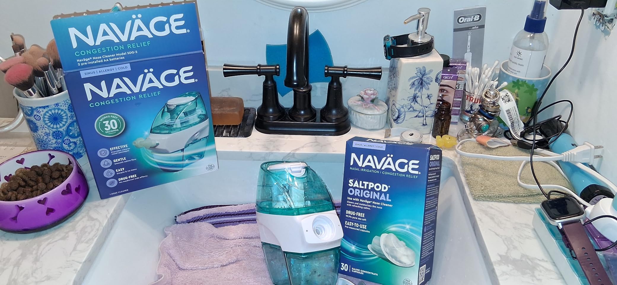 Navage Starter Bundle - Nasal Irrigation System with 30 SaltPods customer photo 2