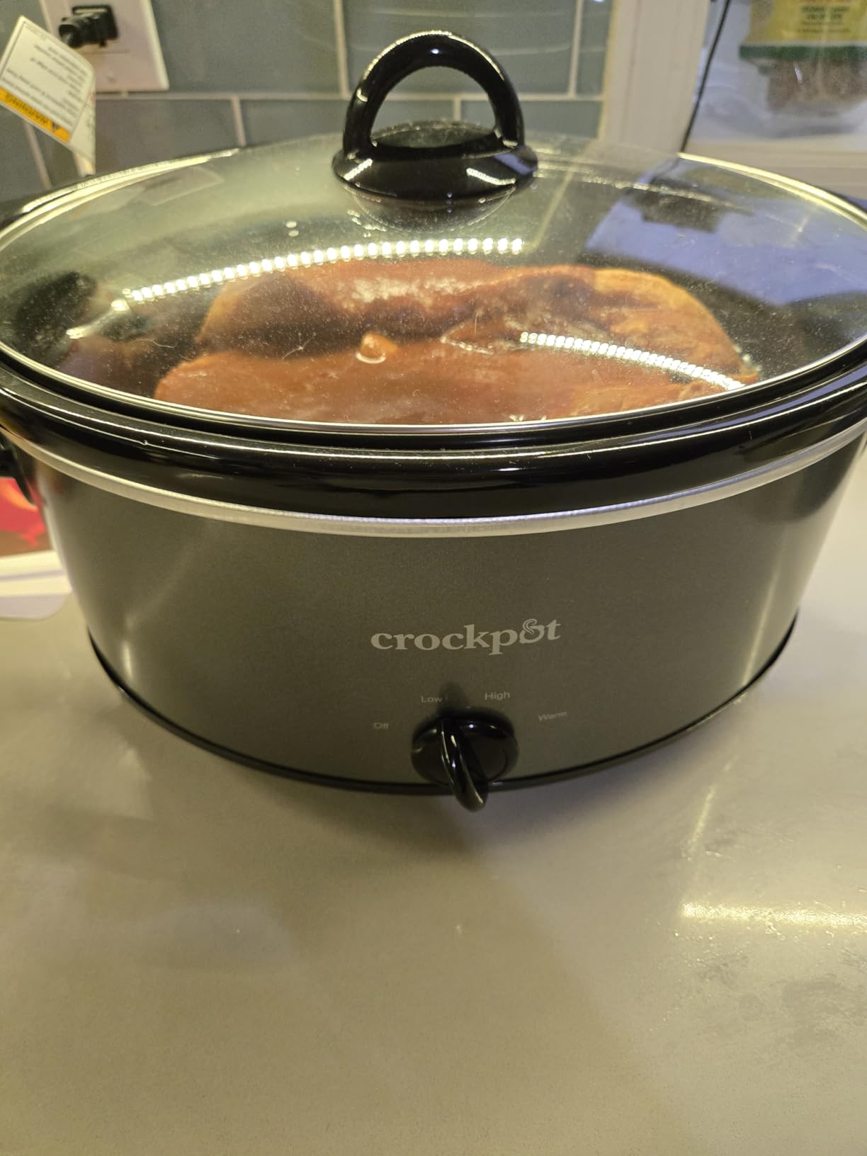 Crock-Pot 8-Quart Manual Slow Cooker, Family Size Serves 10+ People, Removable Stoneware with Warming Setting, Dishwasher Safe for Easy Cleanup, Black customer photo 2