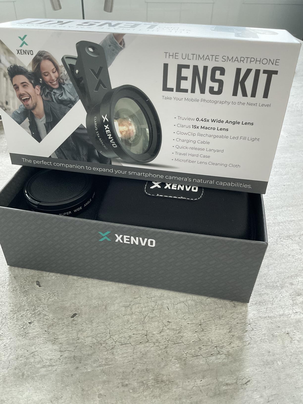 Xenvo Pro Lens Kit for iPhone and Android, Macro and Wide Angle Lens with LED Light and Travel Case Black customer photo 2