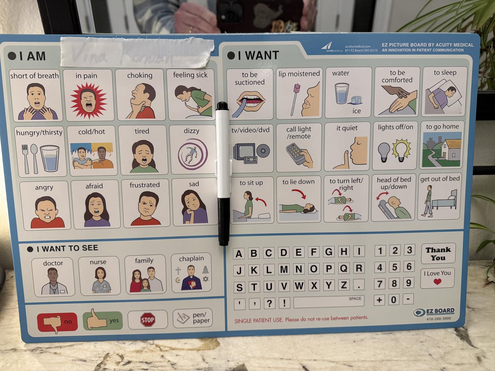 Vidatak EZ Board for Patient Communication Board, Picture Symbol Board customer photo 1