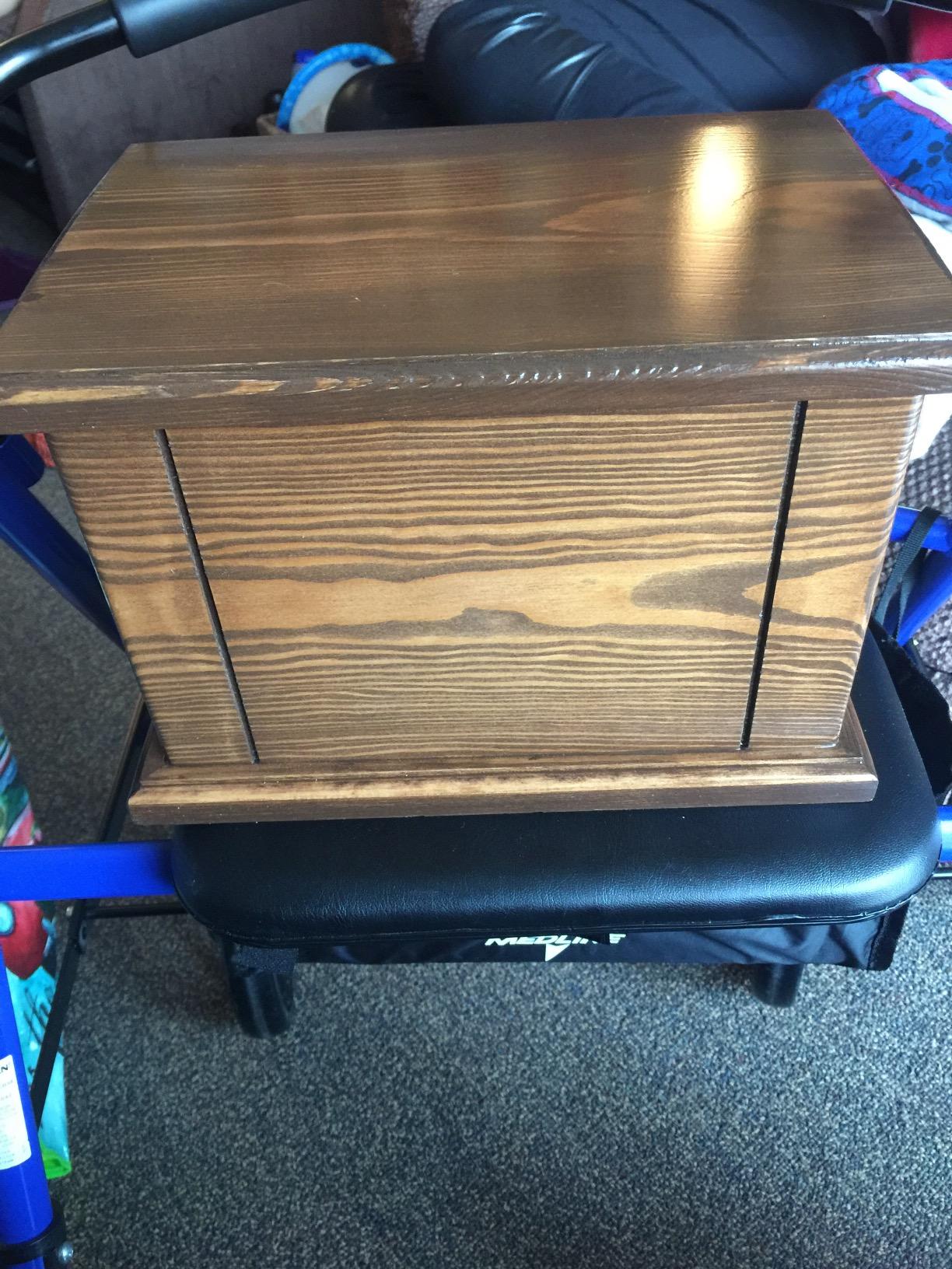 Extra Large Human Companion Wooden Funeral Cremation Ash Urn, Double Size with Personalization customer photo 2