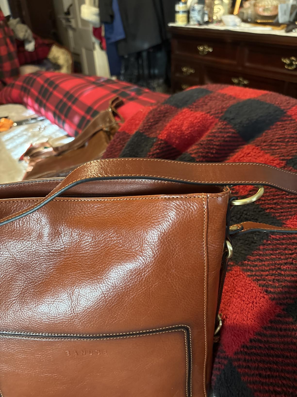 Hobo Full Grain Italian Leather Purses and Handbags for Women with Convertible Shoulder Strap Fits 9.7 Inch iPad Light Weight Brown customer photo 1