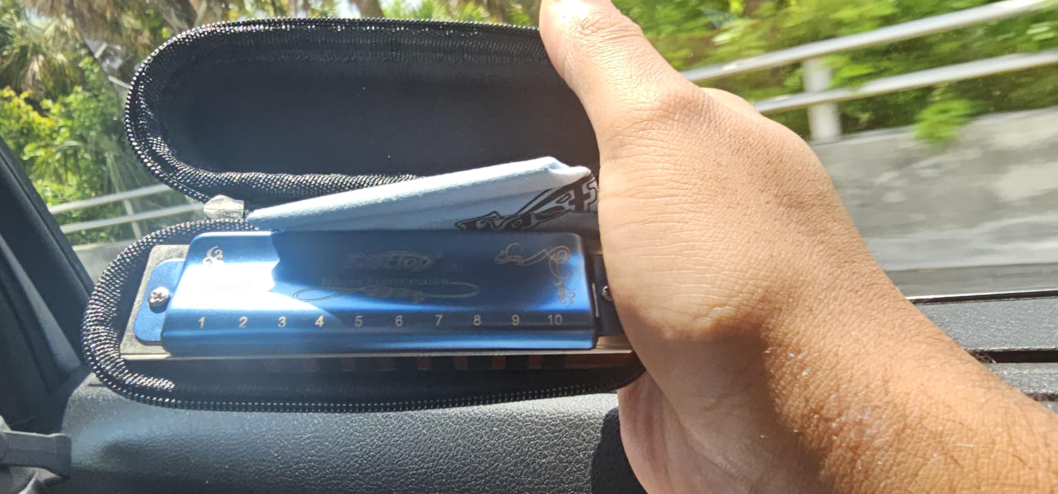 East top Harmonica Key of C, 10 Holes 008K Diatonic Mouth Organ with Blue Case customer photo 2